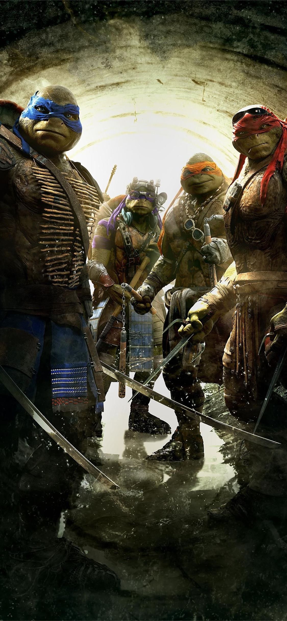 Tartarughe Ninja nella fogna, Leonardo e Raffaello, 1125x2436 Verticale, Telefono