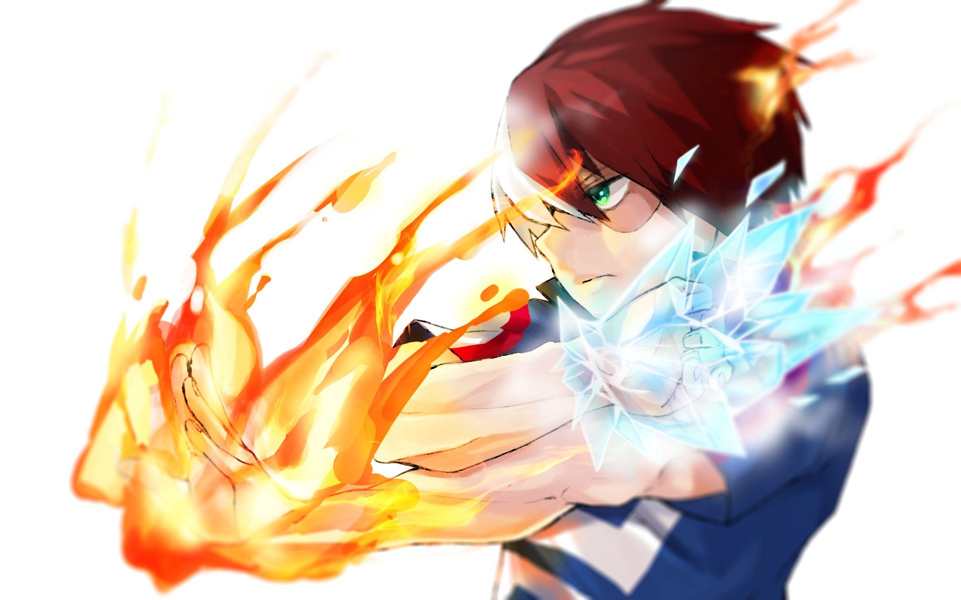 Shouto Todoroki fuoco ghiaccio, 1920x1200 Full HD+ WUXGA, Desktop