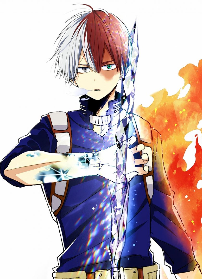 Shouto Todoroki ghiaccio e fuoco, 840x1160 Full HD Verticale, iPhone Air