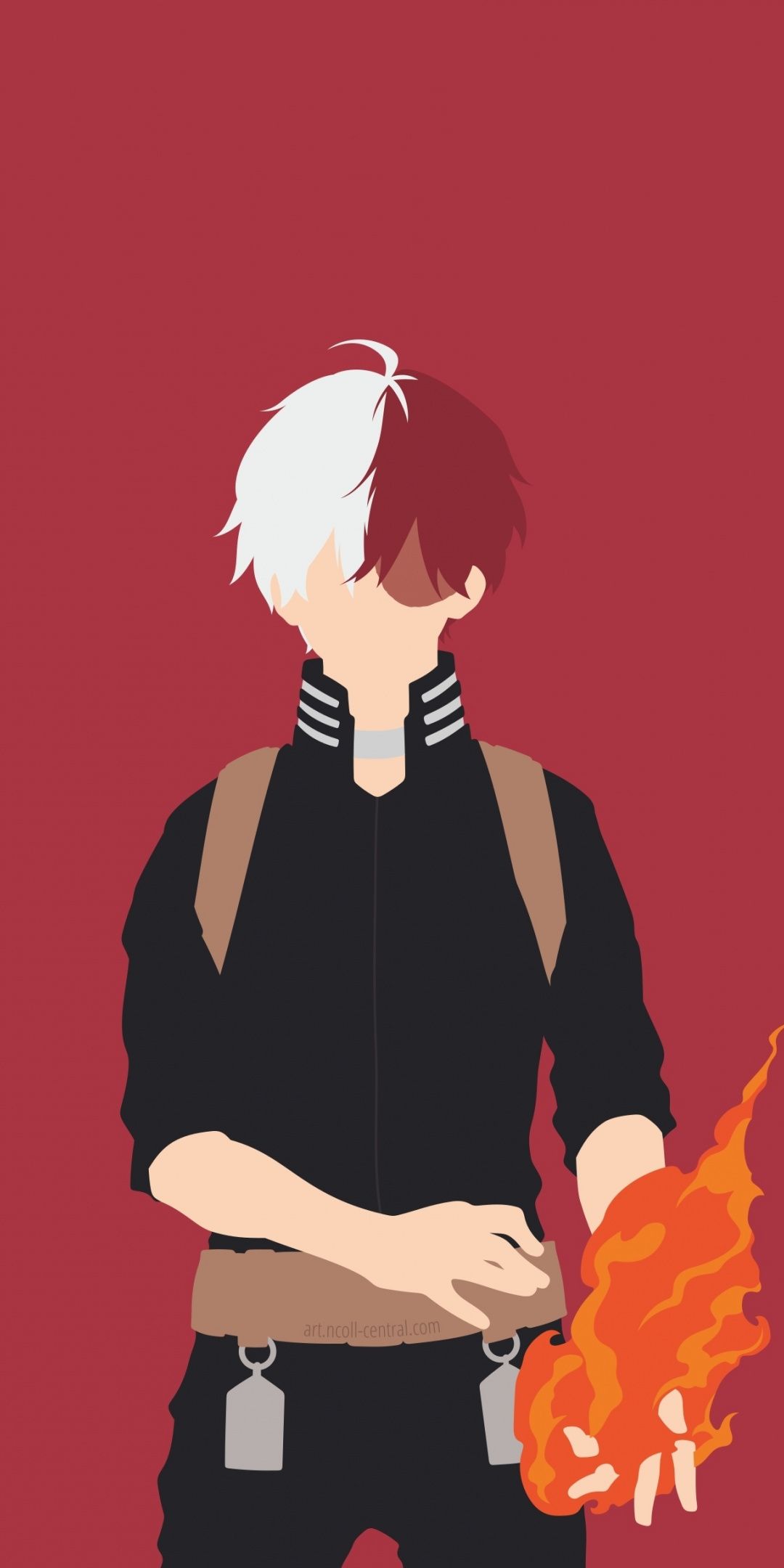 Shoto Todoroki minimal anime, 1080x2160 Full HD Verticale, iPhone Pro