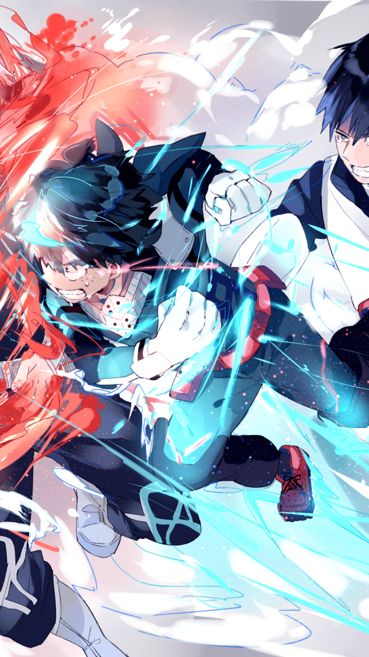 Todoroki e Midoriya, My Hero Academia, 750x1334 Verticale, iPhone Air