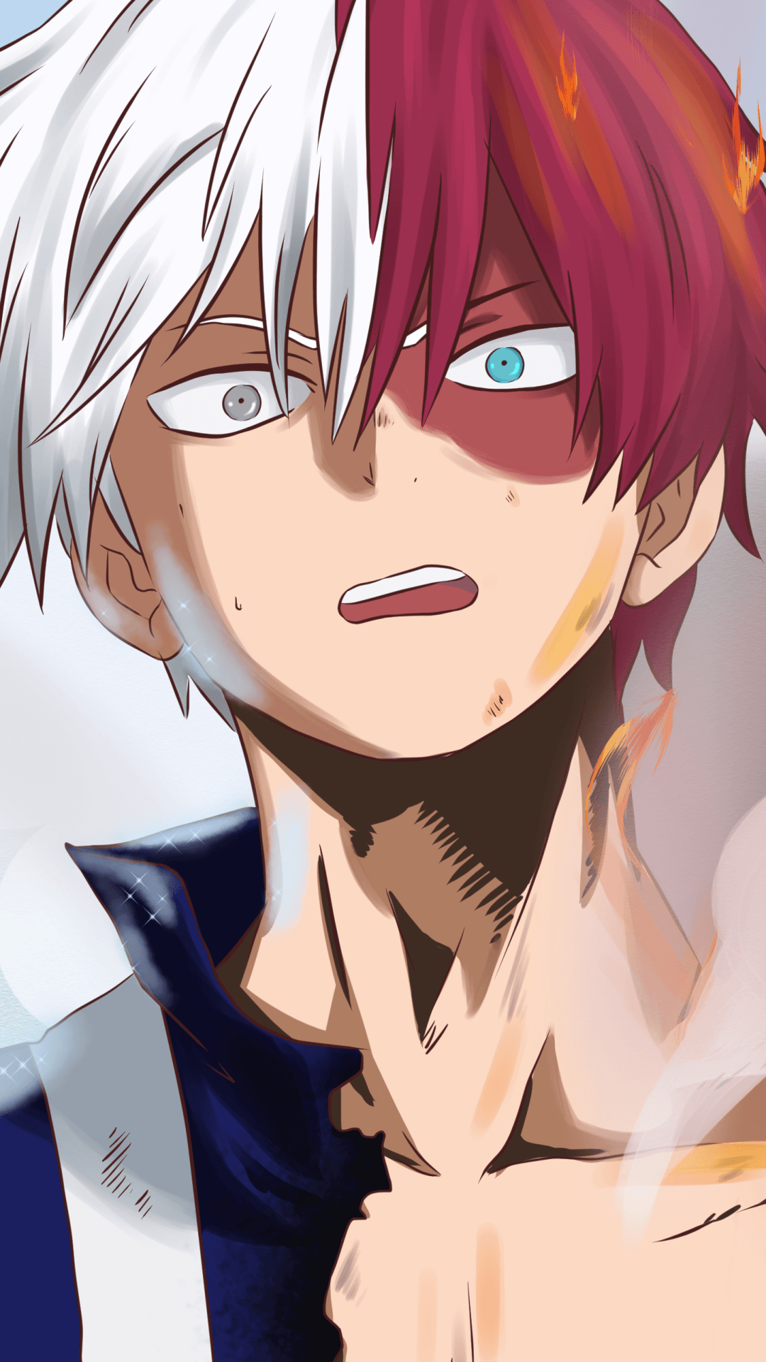 Todoroki My Hero Academia anime, 1080x1920 Verticale, iPhone Plus