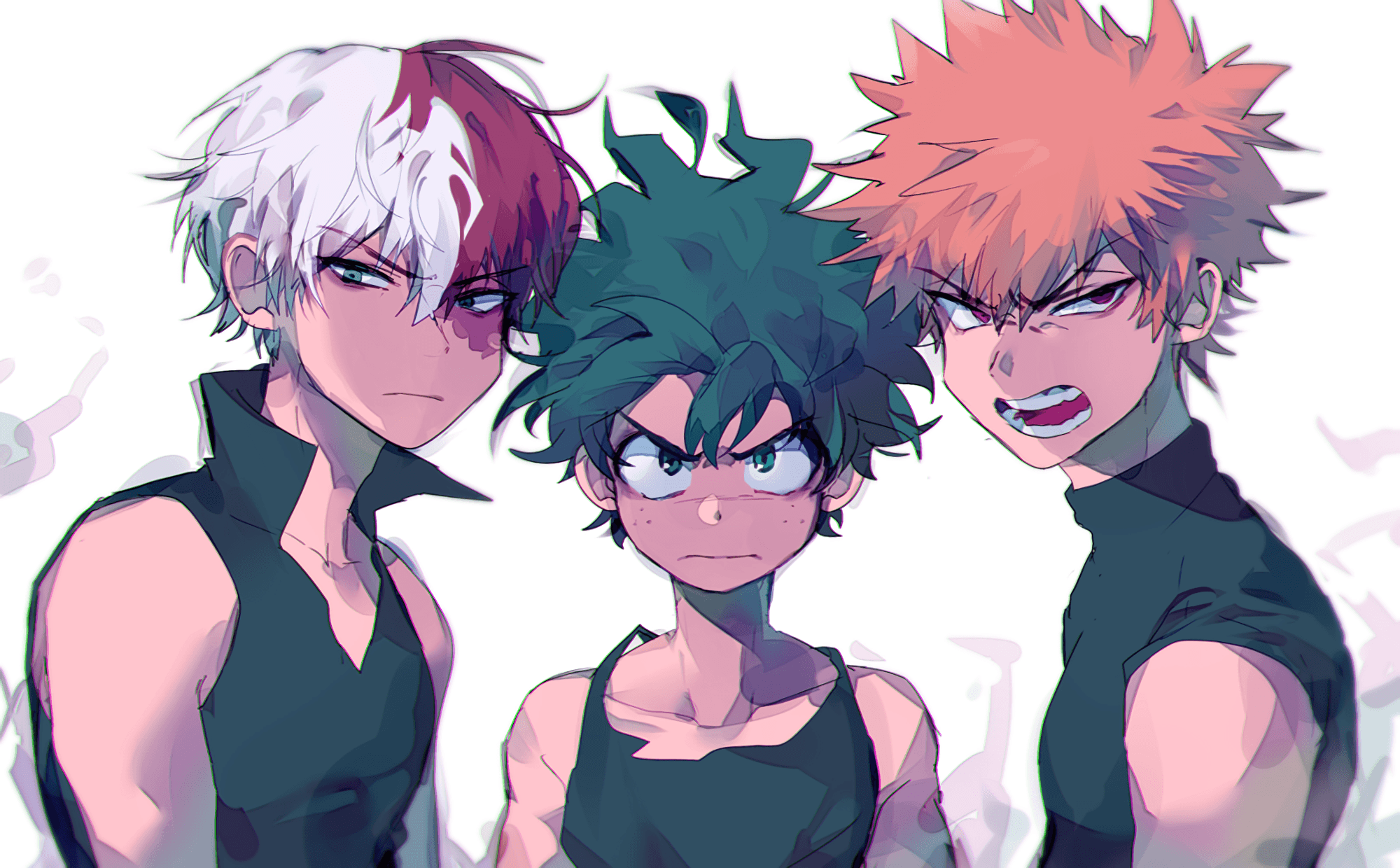 Todoroki, Deku e Bakugo, One For All, 2000x1240 Hi-Res, Desktop