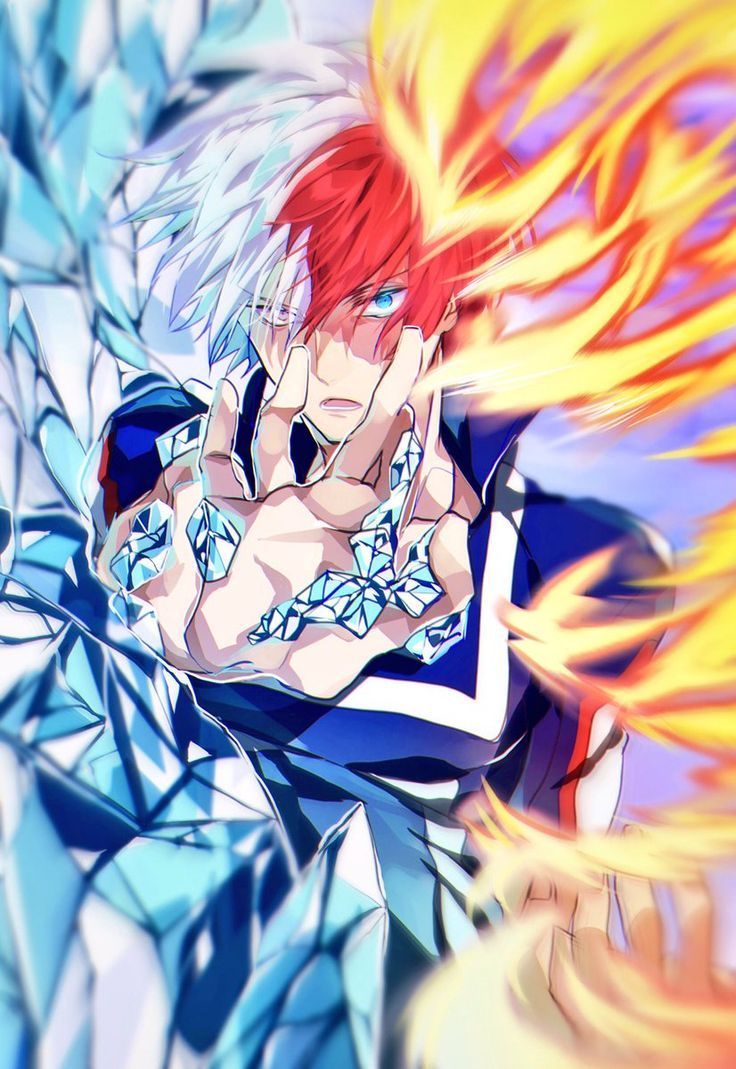 Todoroki fuoco e ghiaccio, 736x1069 Full HD Verticale, iPhone Air