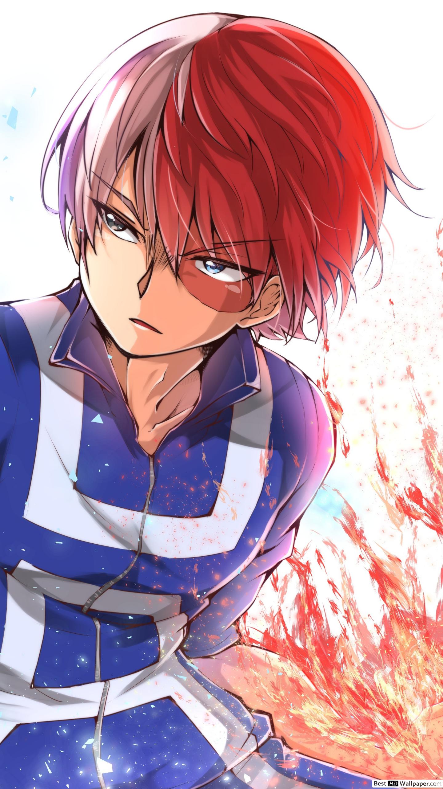 Todoroki My Hero Academia anime, 1440x2560 Full HD Verticale, iPhone