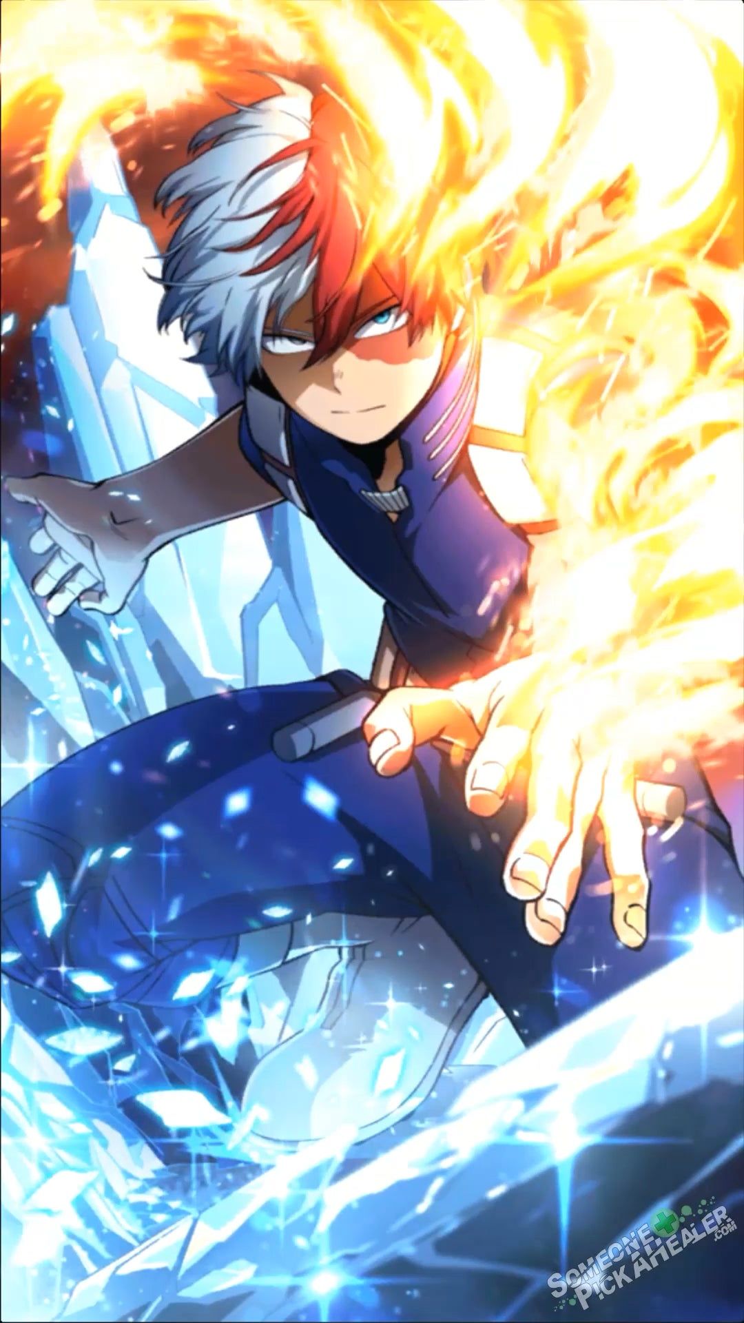 Todoroki Shoto, My Hero Academia, 1080x1920 Verticale, iPhone Pro