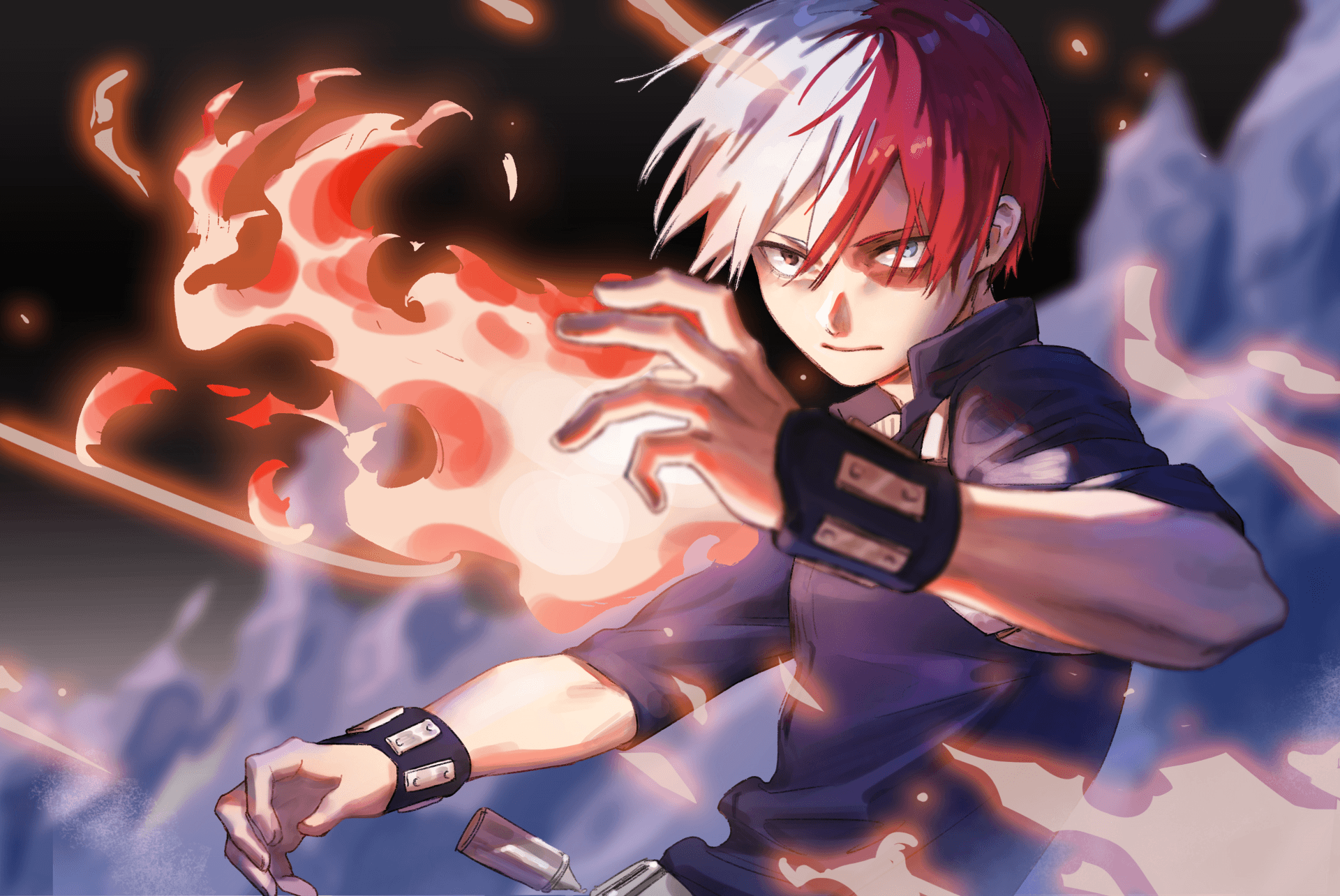 Shoto Todoroki, My Hero Academia, anime shonen, 720x1280 Verticale, Telefono