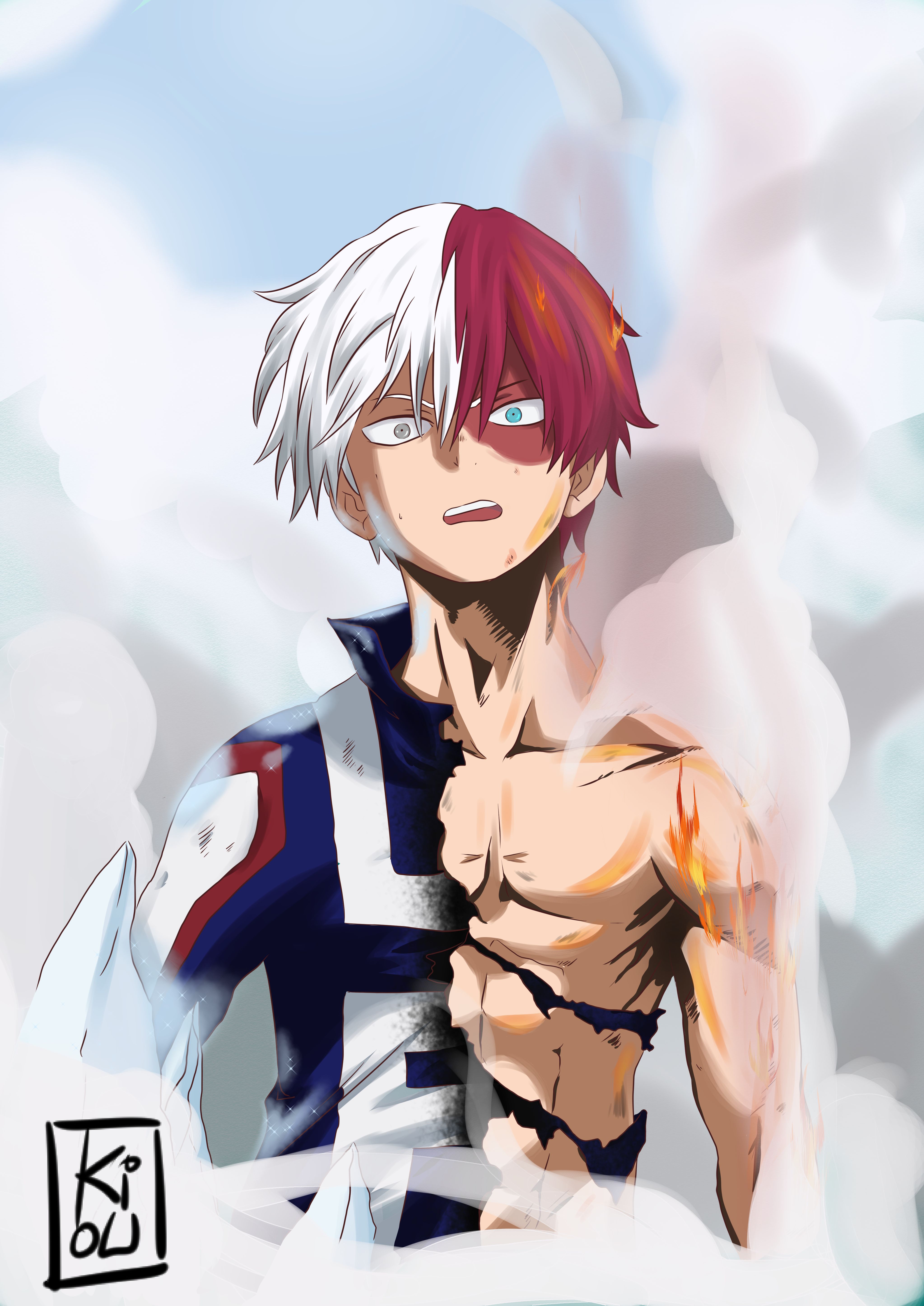 Deku e Todoroki, My Hero Academia, One For All, 1920x1080 Full HD 1080p, Laptop