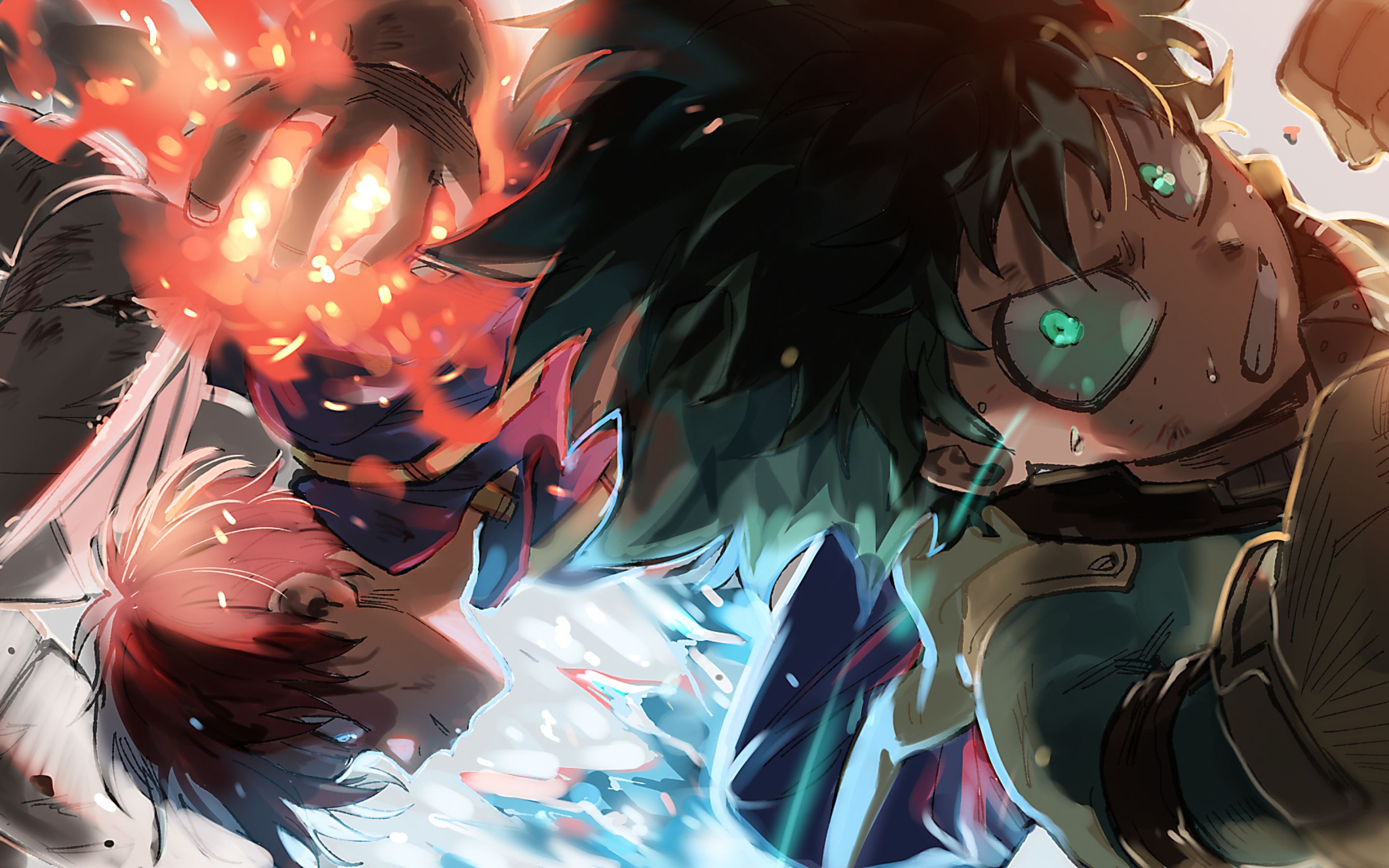 Todoroki e Deku, My Hero Academia, One For All, 1080x1920 Full HD Verticale, iPhone