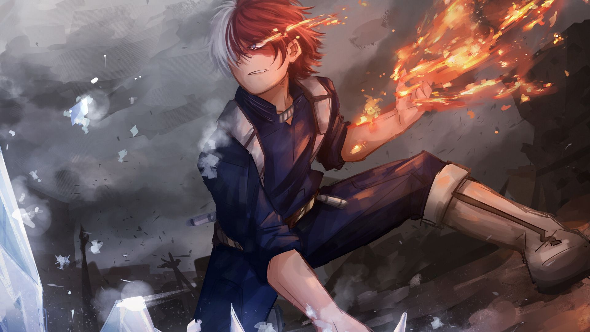 Todoroki vs Midoriya, My Hero Academia, 3840x2160 4K Ultra HD, Monitor 4K