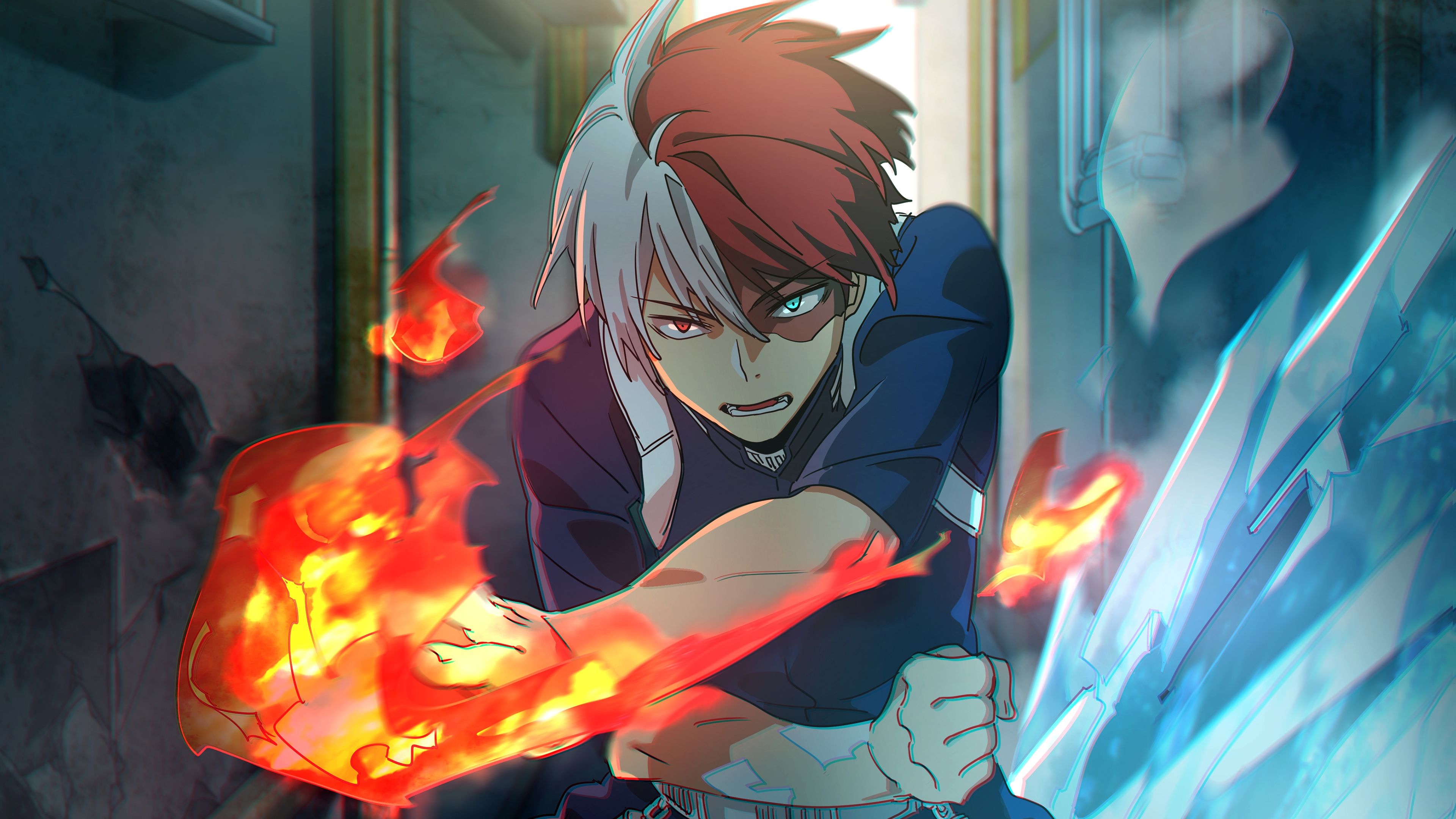 My Hero Academia trio combattimento, 2100x1500 alta risoluzione, PC