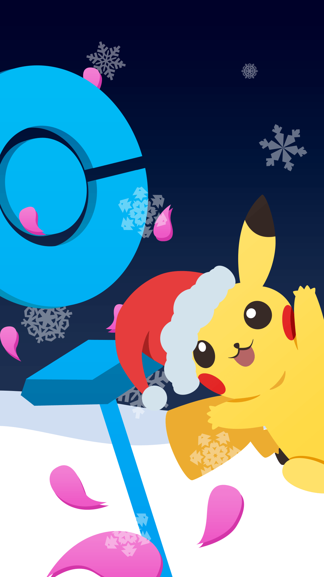 Pikachu con Pokeball natalizio, 1080x1920 Full HD Verticale, Samsung Galaxy
