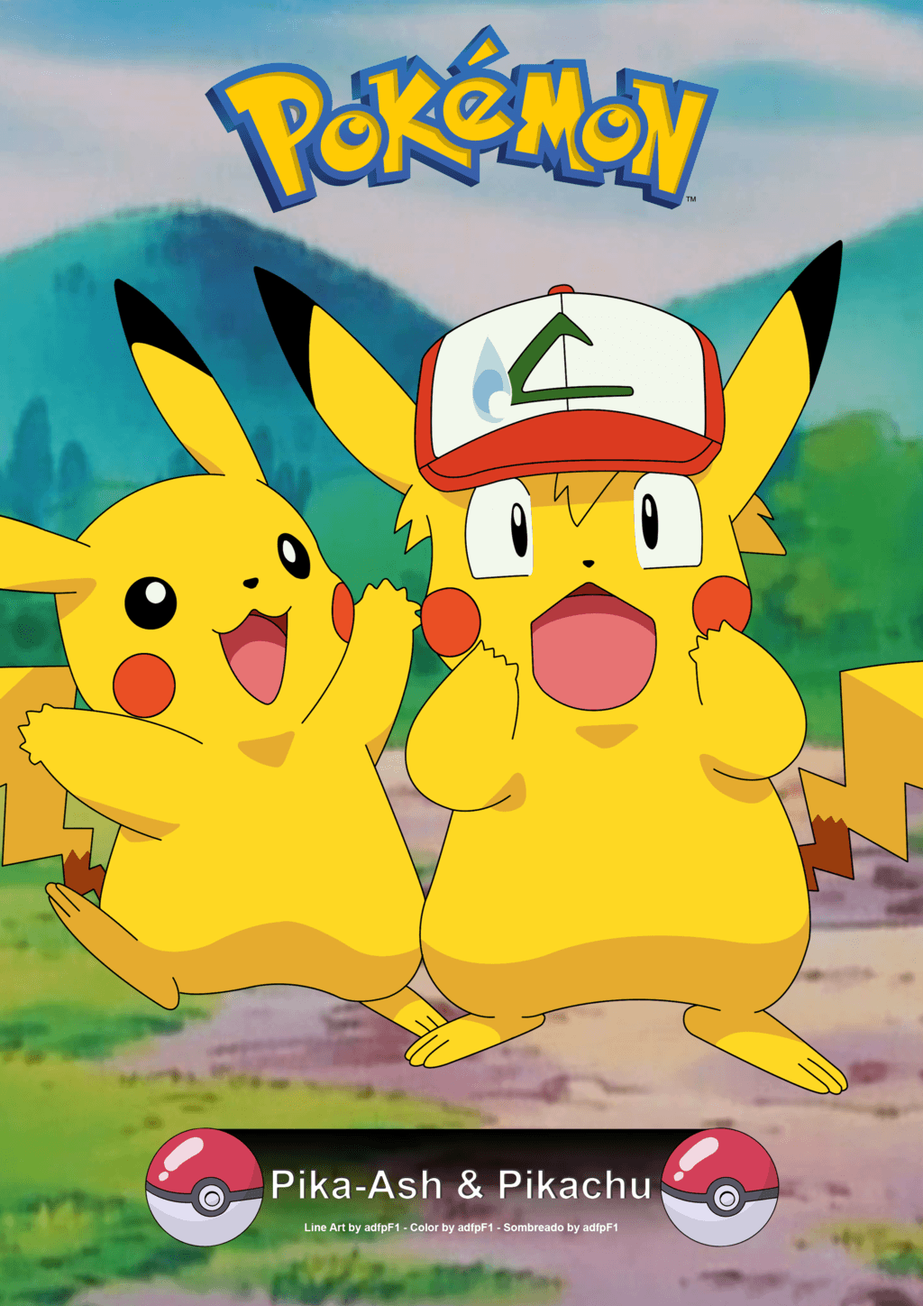 Pikachu e Ash-Pikachu Pokémon, tipo elettro, 1024x1448 Verticale, Telefono