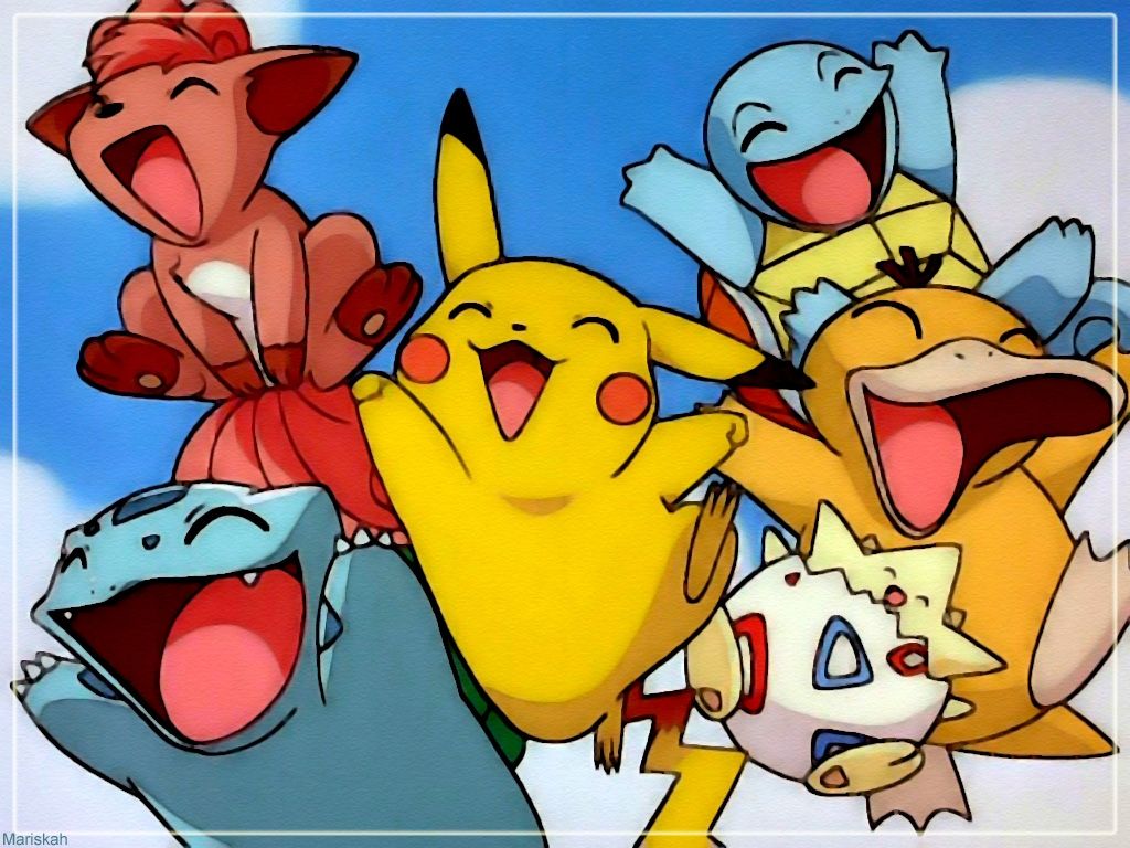 Pikachu e Pokemon amici felici, Pokémon, 1024x768 HD, Desktop