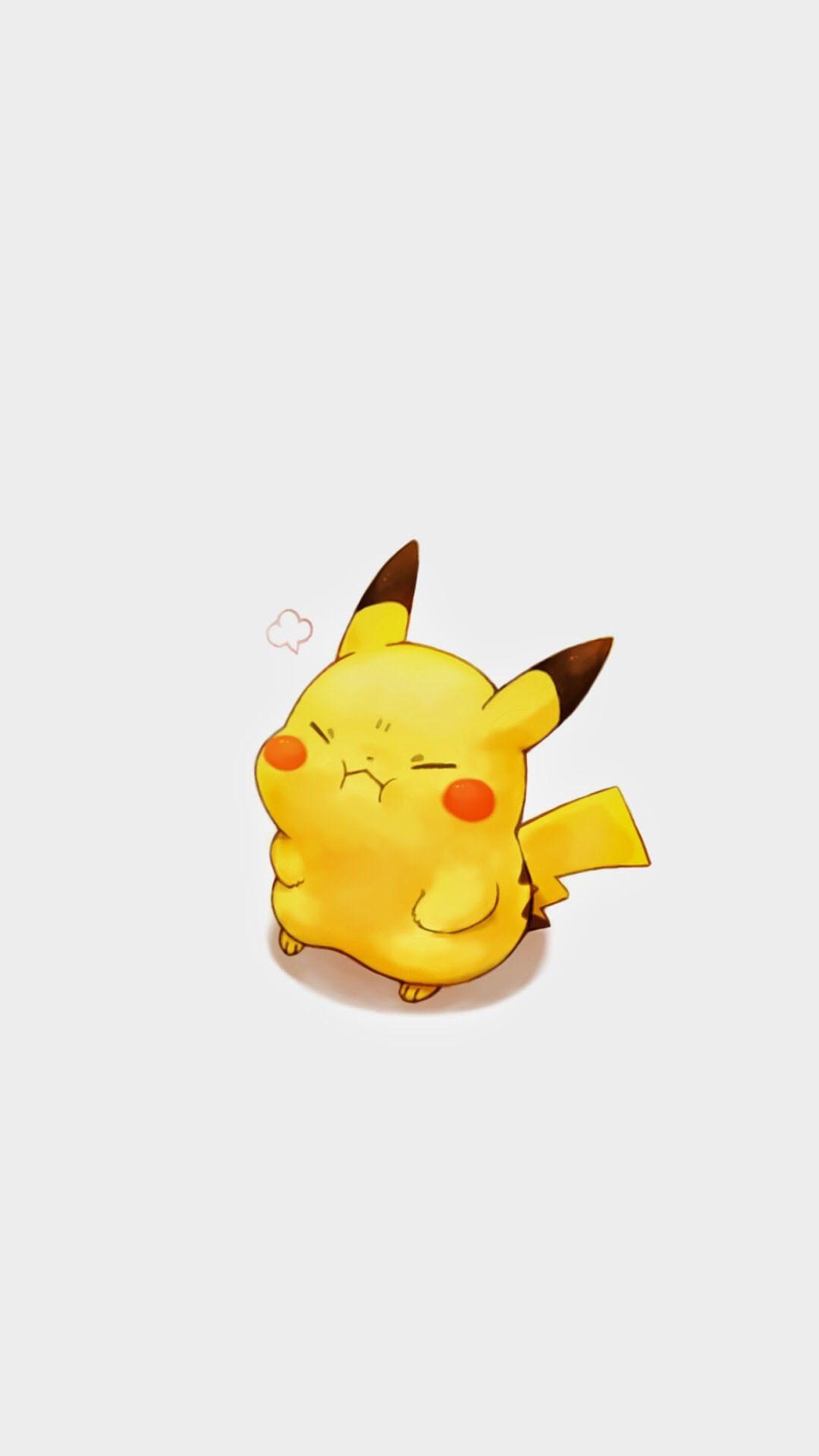 Pikachu sdraiato sfondo bianco, 1080x1920 Verticale, Telefono