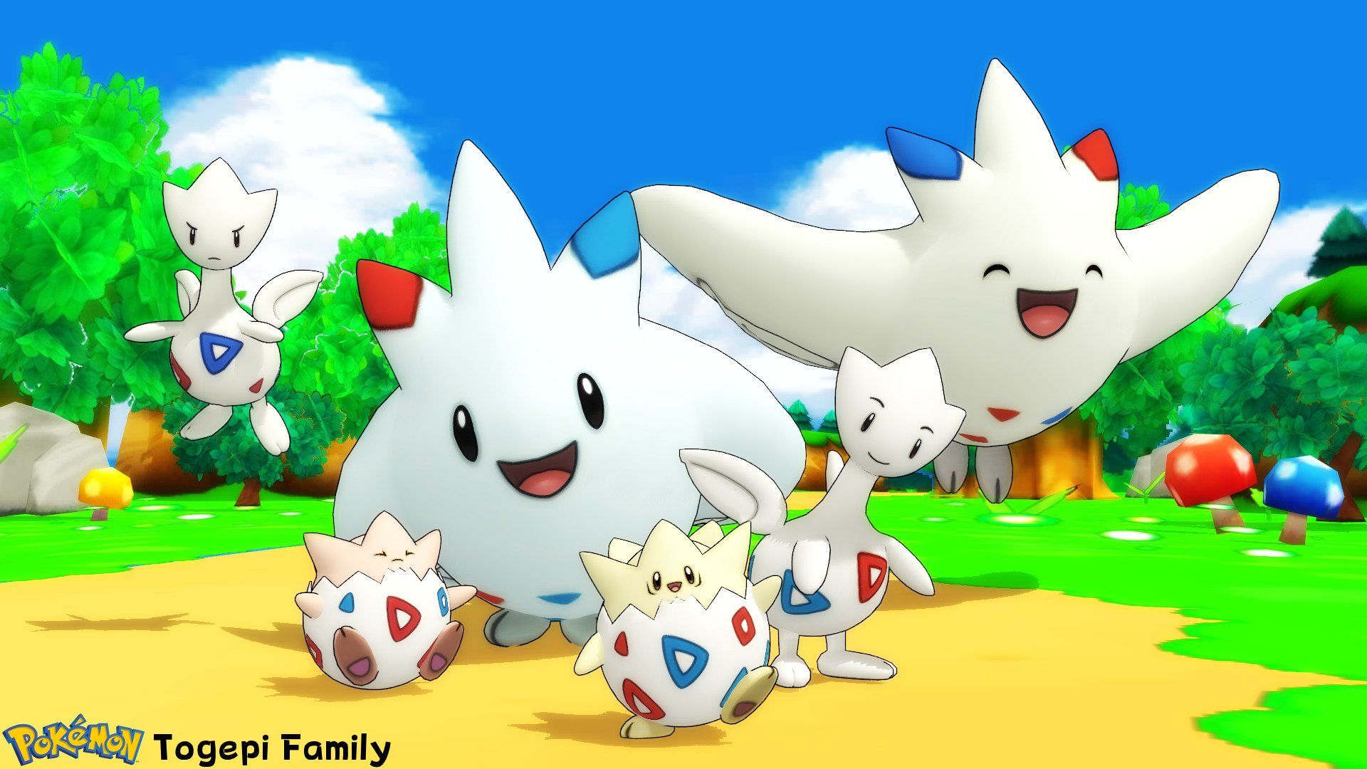 Togepi Togetic Togekiss Pokémon, 1920x1080 Full HD 1080p, Desktop