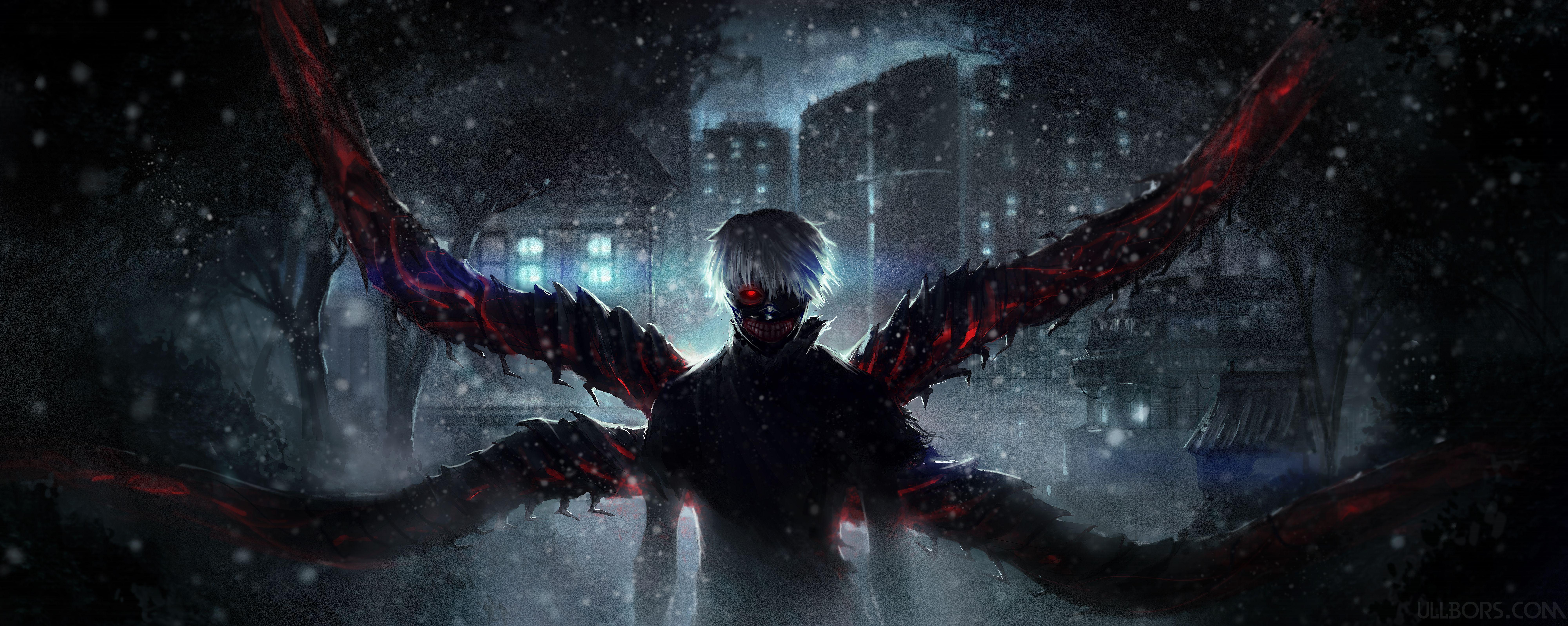 Kaneki Tokyo Ghoul kagune rosso, 8000x3196 21:9, Ultrawide
