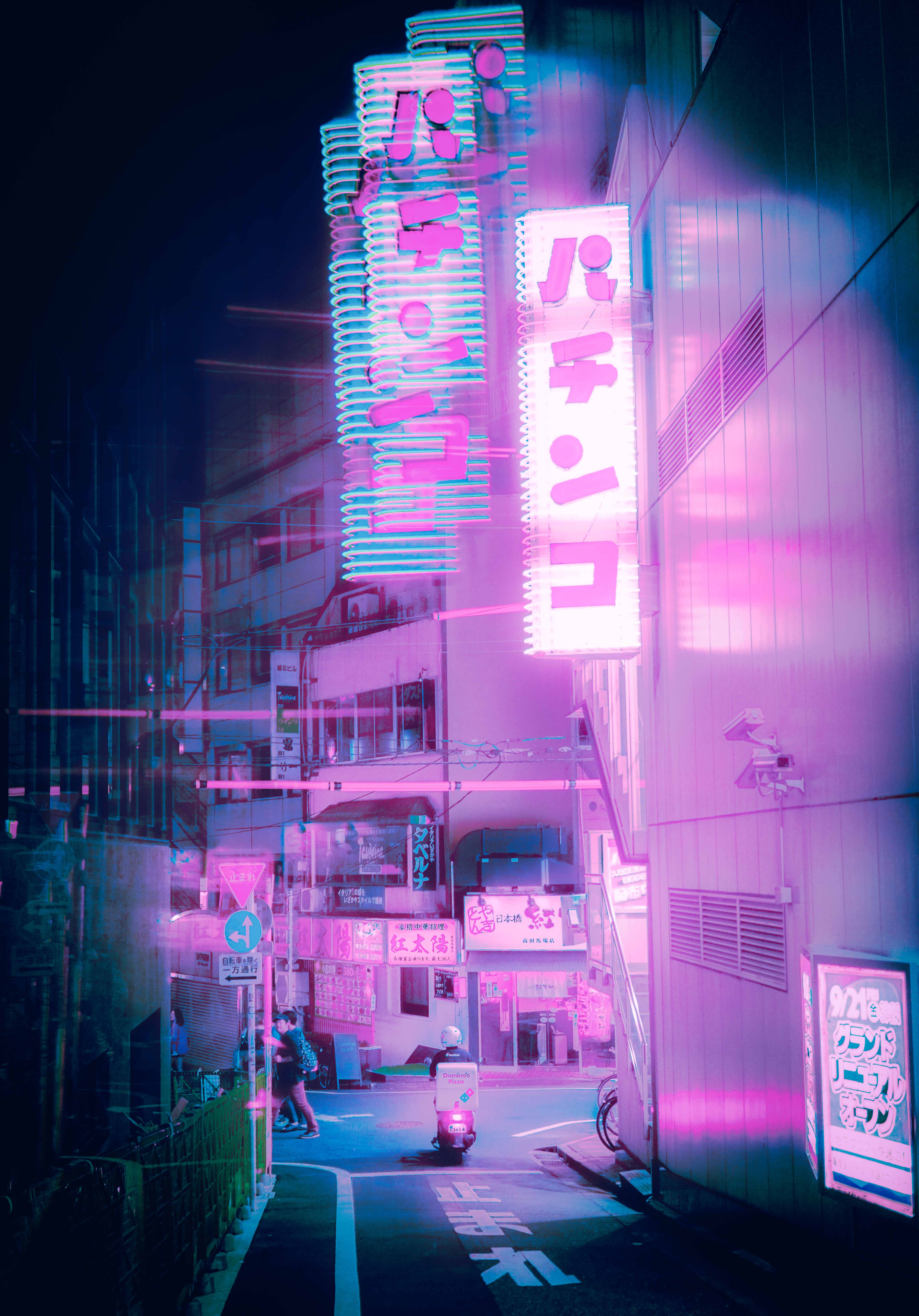 Strada notturna quartiere Tokyo anime, 3840x2160 4K Ultra HD, Monitor 4K