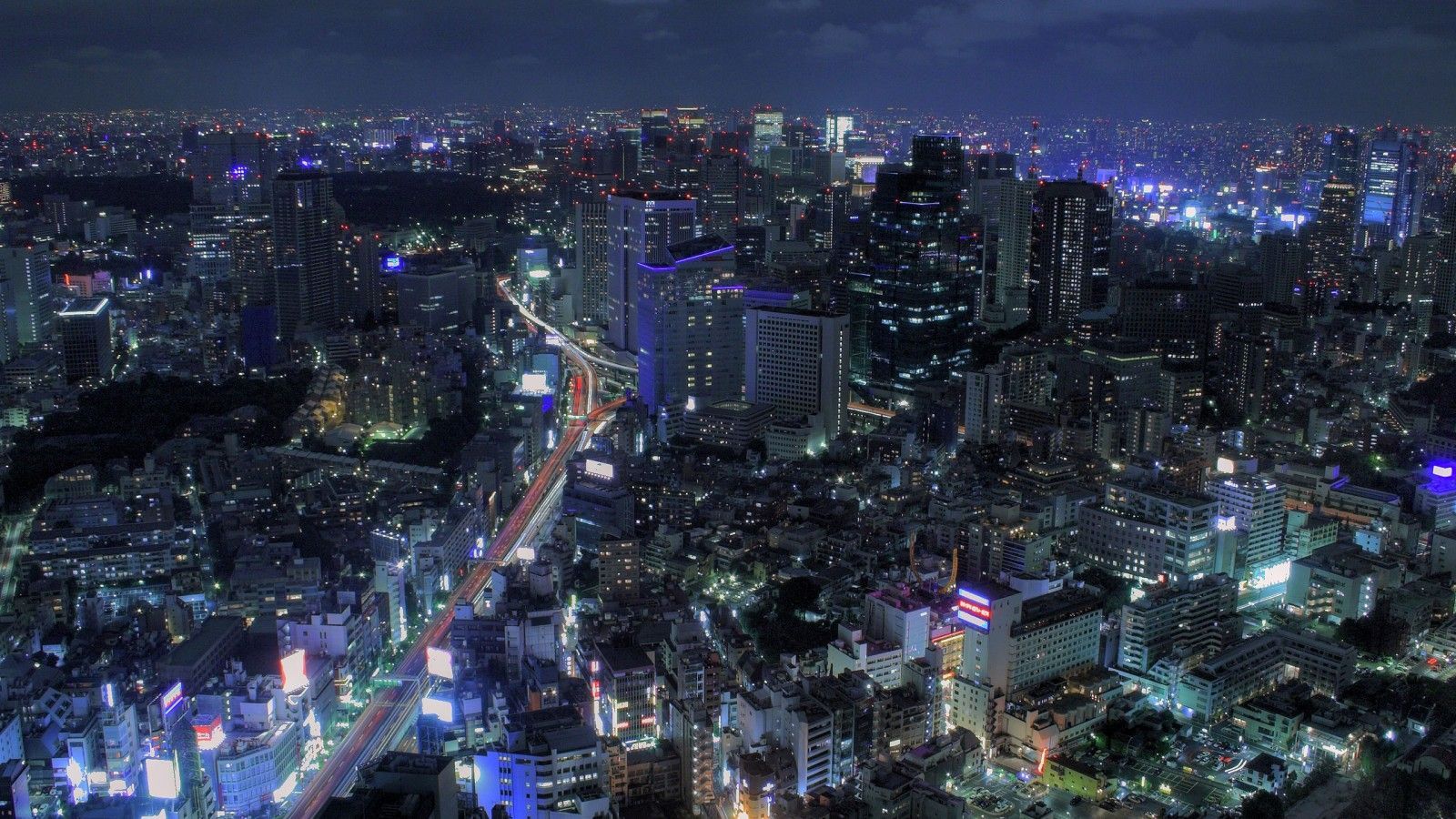 Strada Tokyo insegne notturne neon, 1920x1080 Full HD 1080p, PC