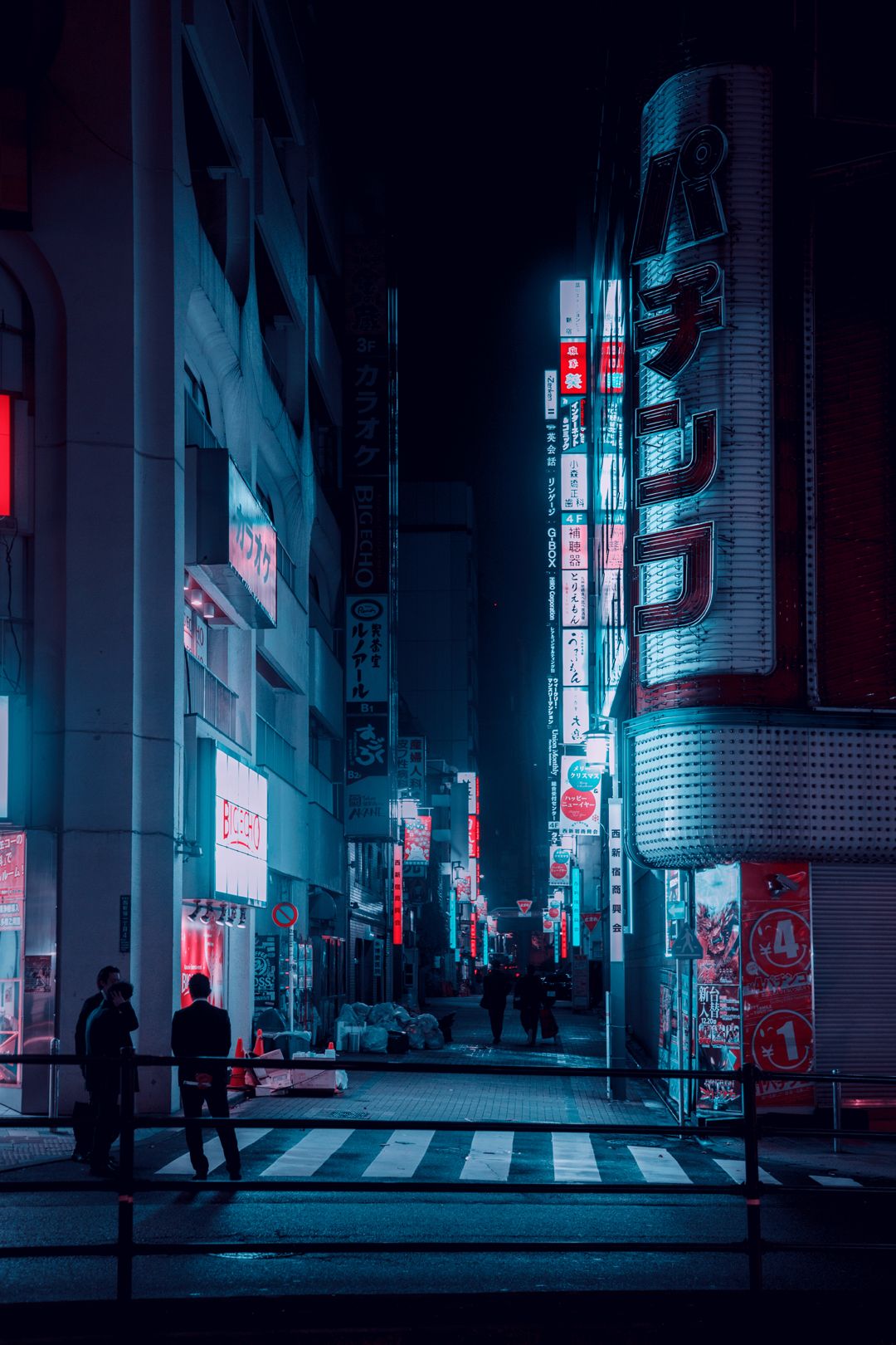 Strada notturna Tokyo neon, 1080x1620 Full HD Verticale, Smartphone