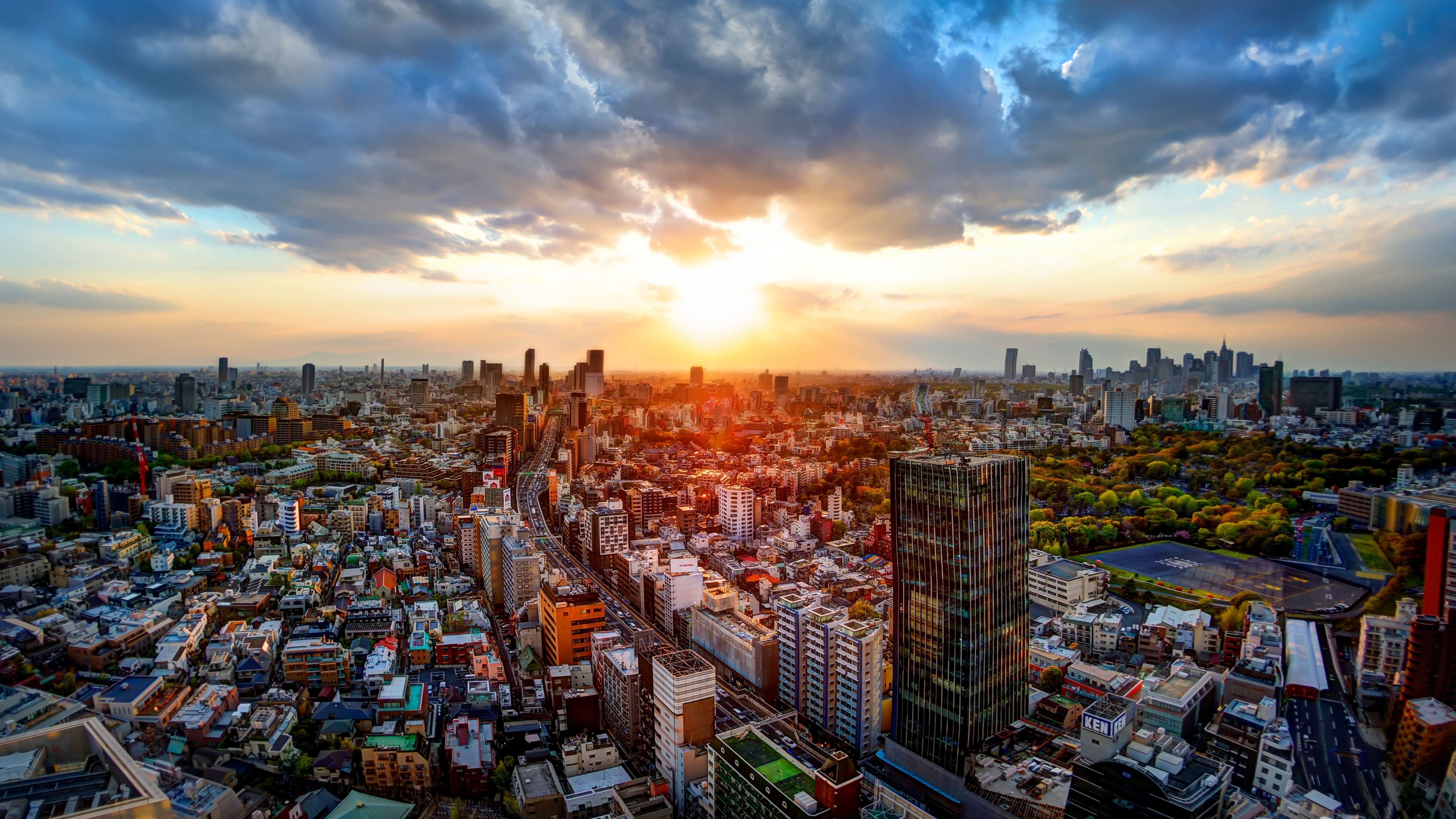 Skyline Tokyo al tramonto, 5120x2880 Ultra HD, 4K TV