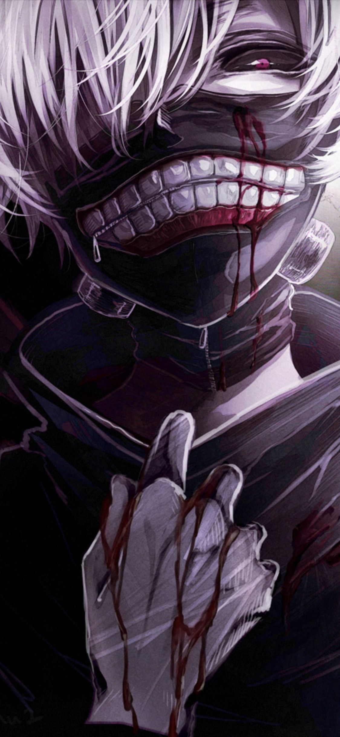 Kaneki Ken Tokyo Ghoul maschera, 1125x2436 Verticale, iPhone Air