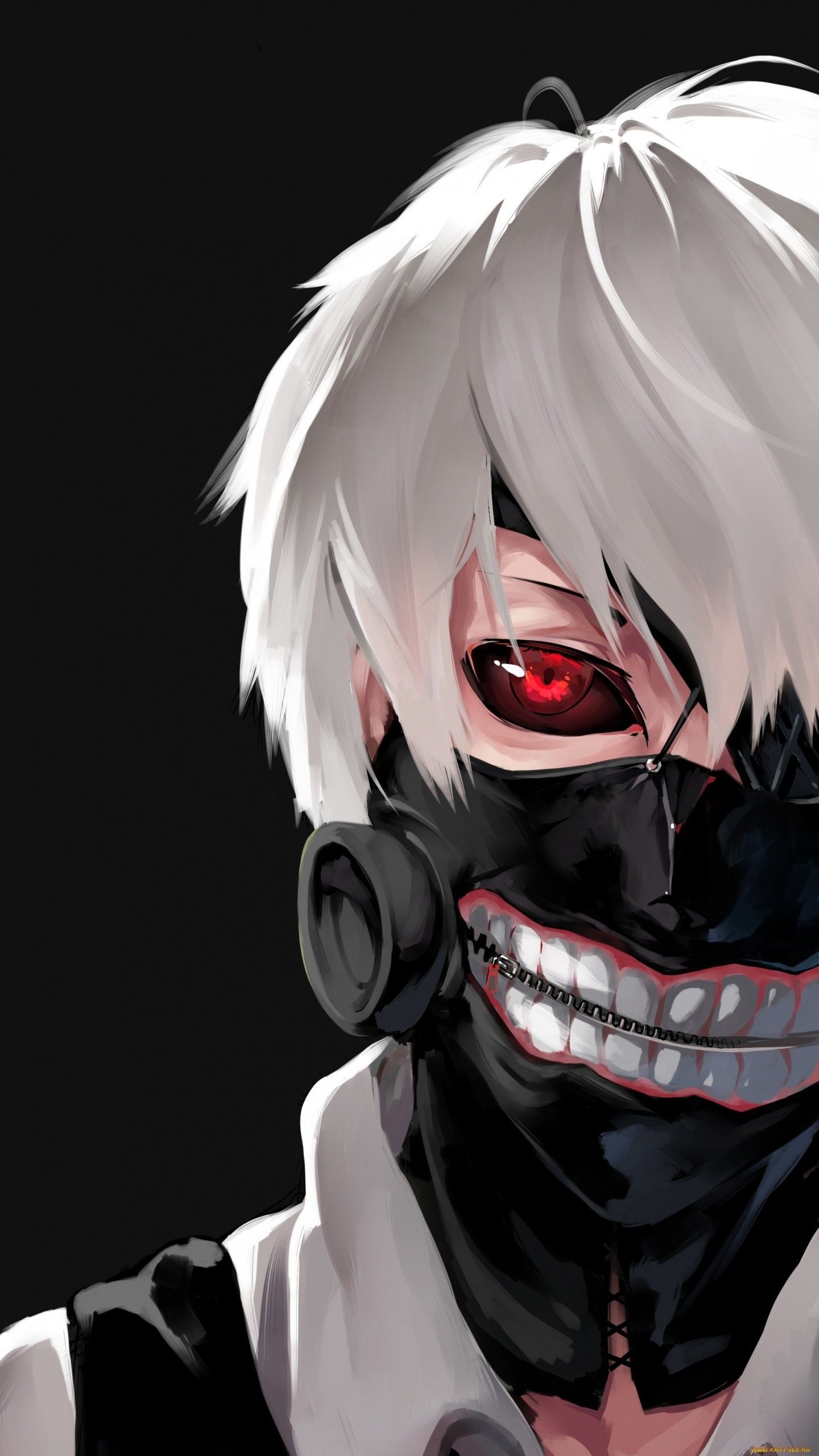Kaneki Ken maschera Tokyo Ghoul, anime, 1440x2560 Verticale, iPhone Pro