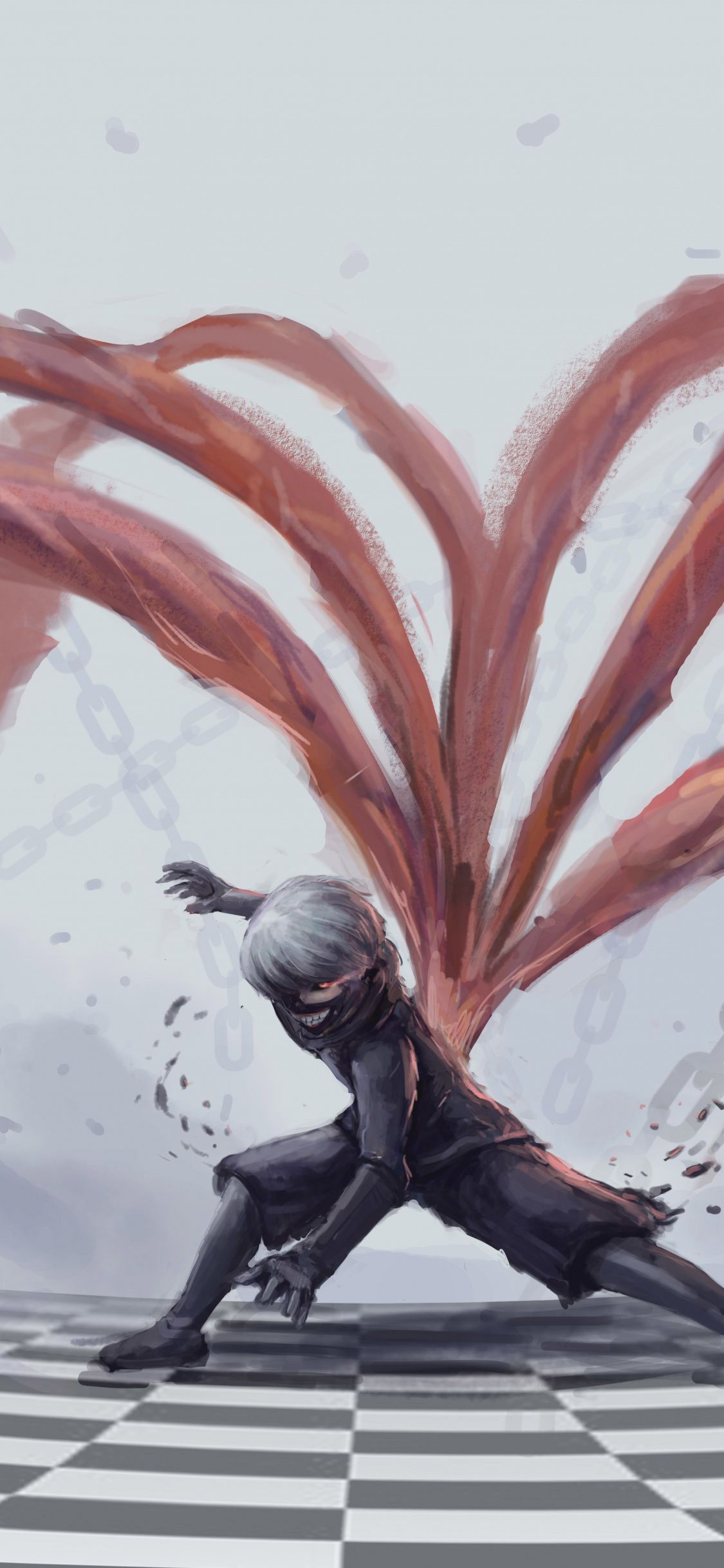 Ken Kaneki, Tokyo Ghoul, 1125x2436 Verticale, iPhone Plus