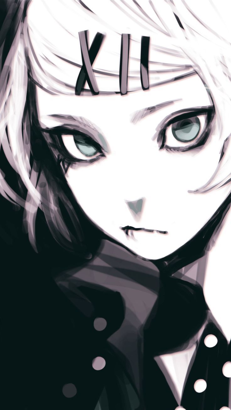 Personaggio Tokyo Ghoul bianco nero, 736x1303 Full HD Verticale, iPhone Plus