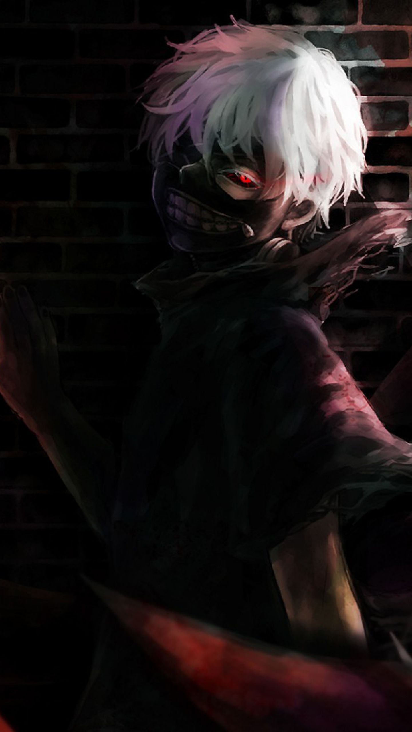 Kaneki Tokyo Ghoul maschera, 1440x2560 Verticale, iPhone