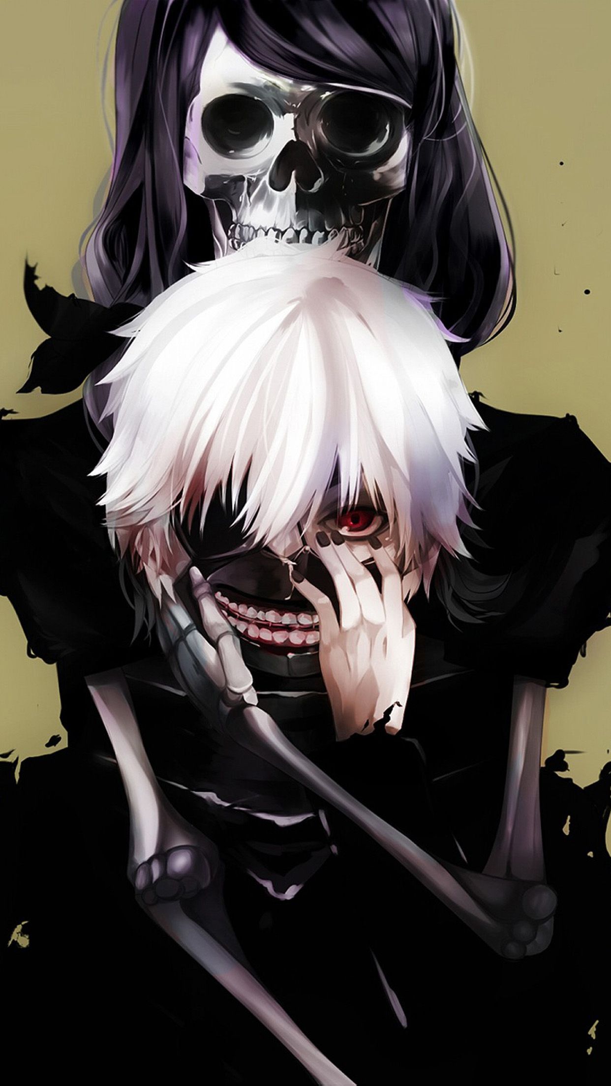 Kaneki Ken Tokyo Ghoul maschera, 1242x2208 Full HD Verticale, iPhone Air