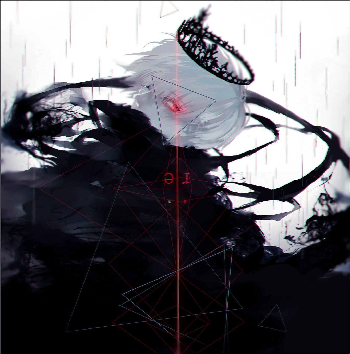 Kaneki Ken, Tokyo Ghoul, corona, 1371x1388 Full HD Verticale, iPhone