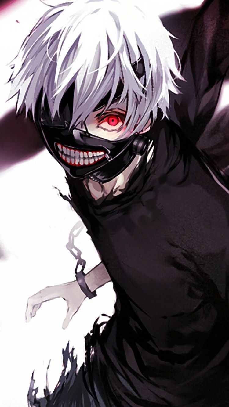 Kaneki Ken Tokyo Ghoul maschera, 750x1334 Verticale, iPhone Pro Max