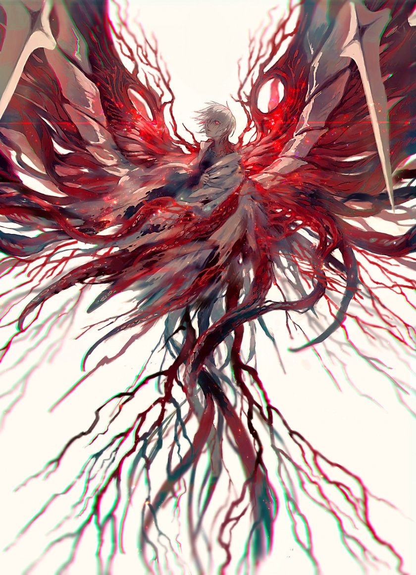 Ken Kaneki, Tokyo Ghoul, ali kagune, 840x1160 Verticale, iPhone Air
