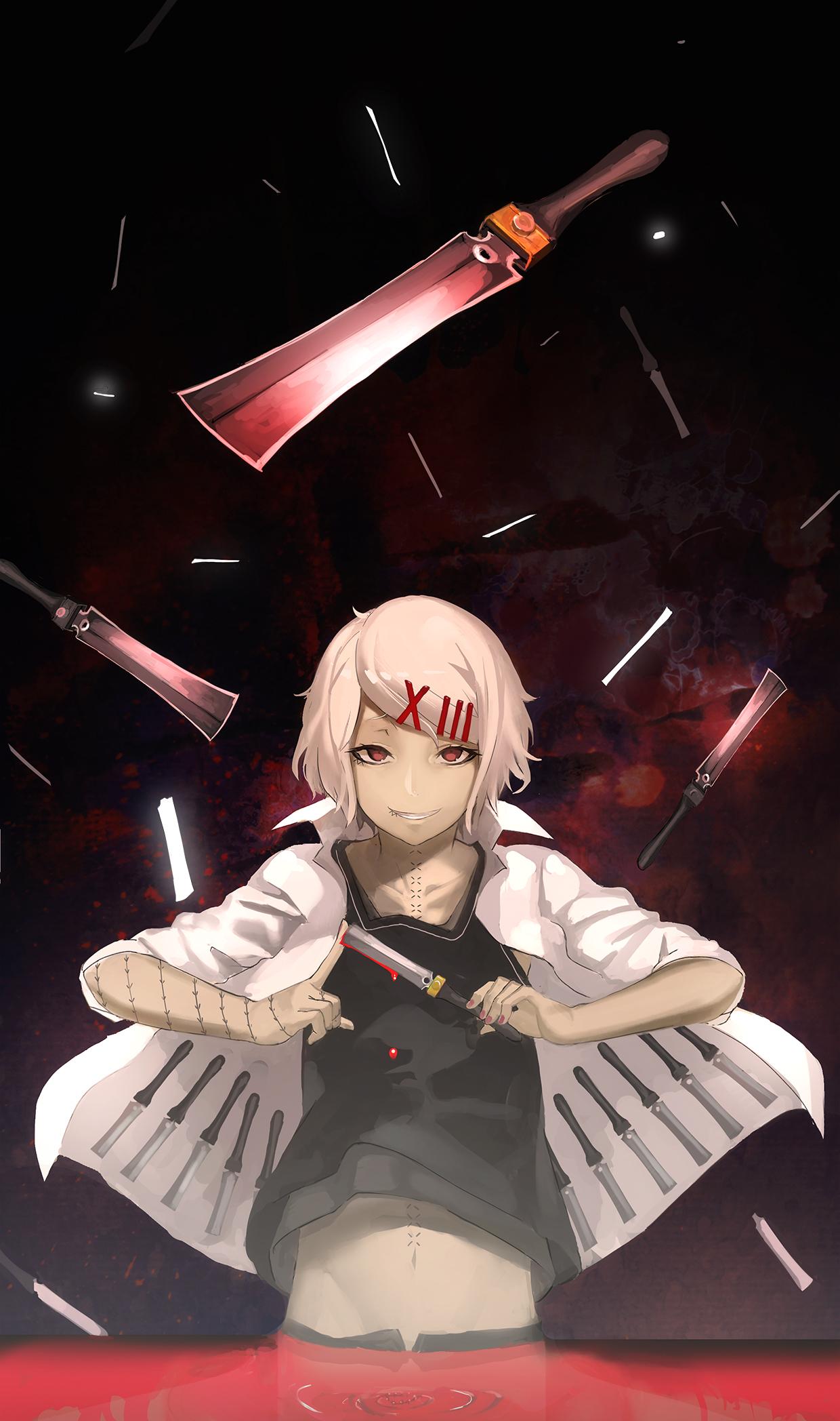 Personaggio Tokyo Ghoul con katane, 1240x2096 Full HD Verticale, iPhone Pro Max