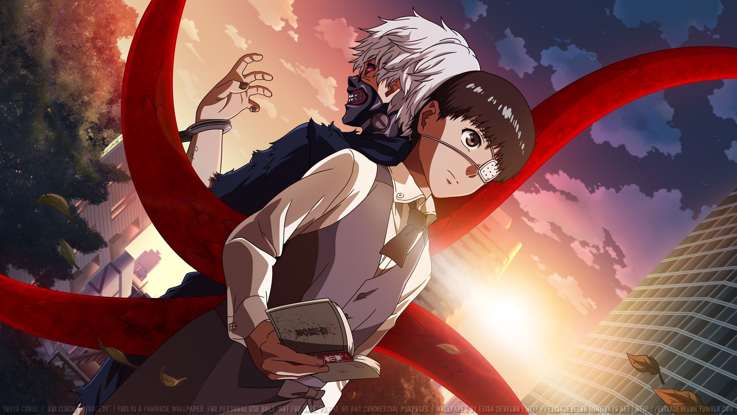 Ken Kaneki Tokyo Ghoul tentacoli rossi, 2560x1440 QHD, Monitor Gaming