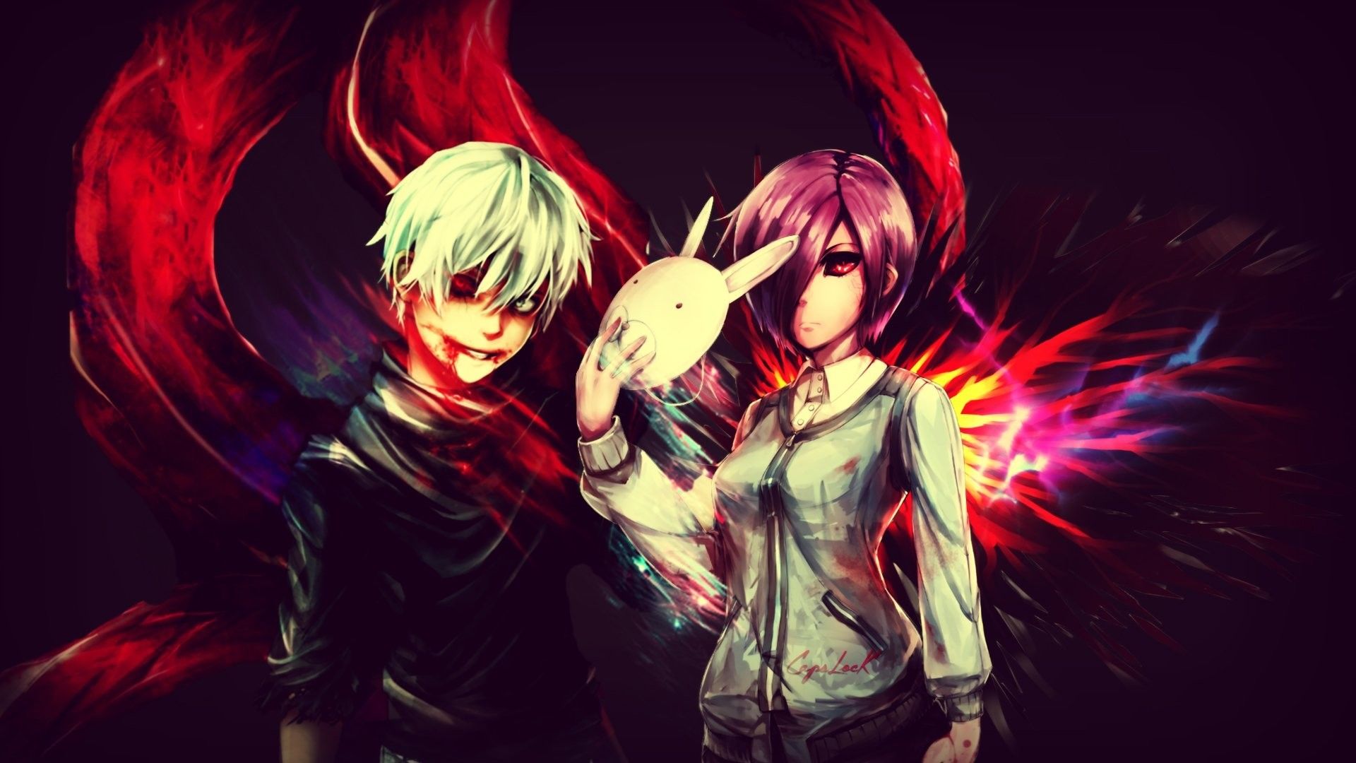 Kaneki e Touka Tokyo Ghoul, 1920x1080 Full HD, PC