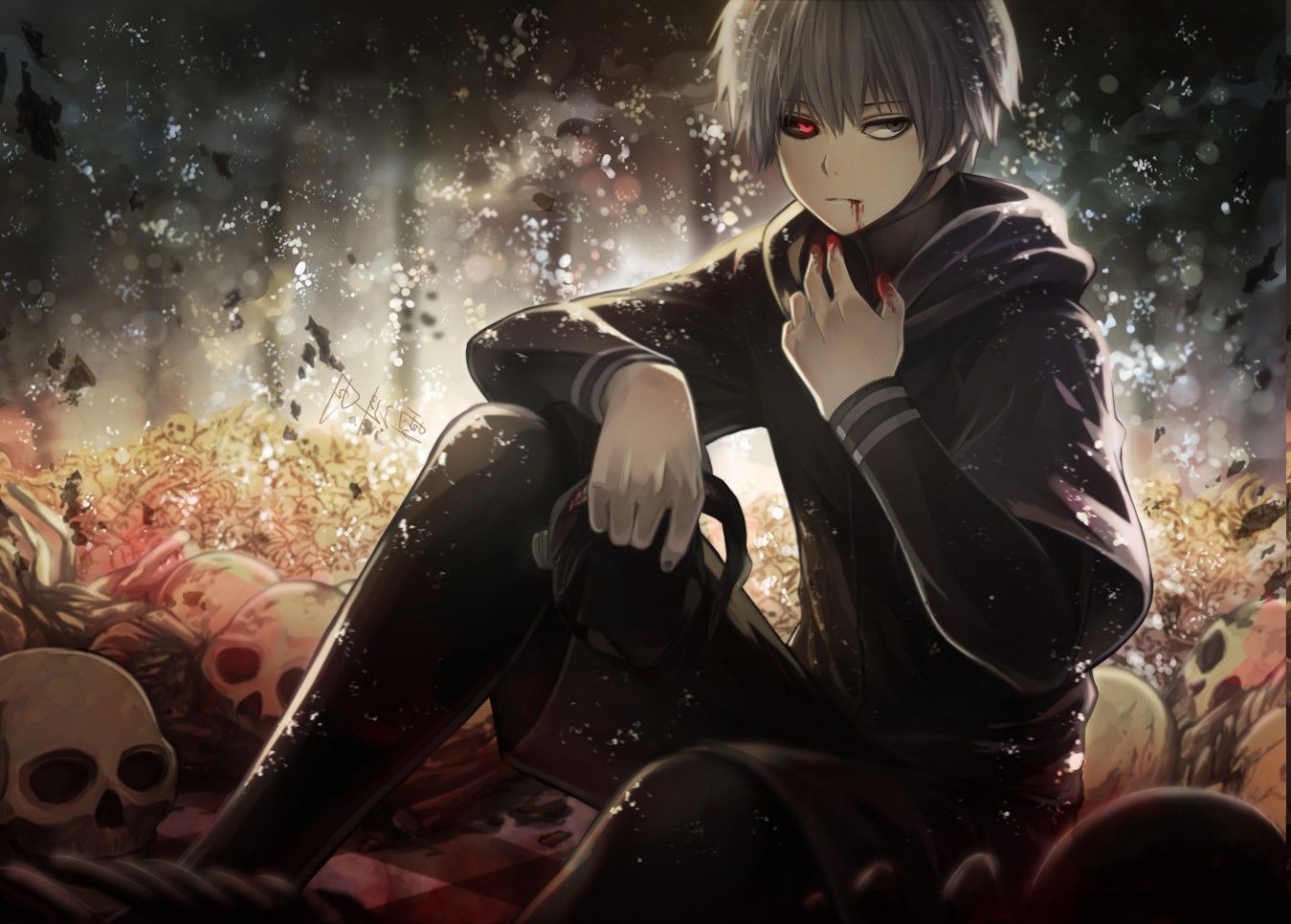 Kaneki Ken Tokyo Ghoul, 1349x966 HD, Notebook Gaming