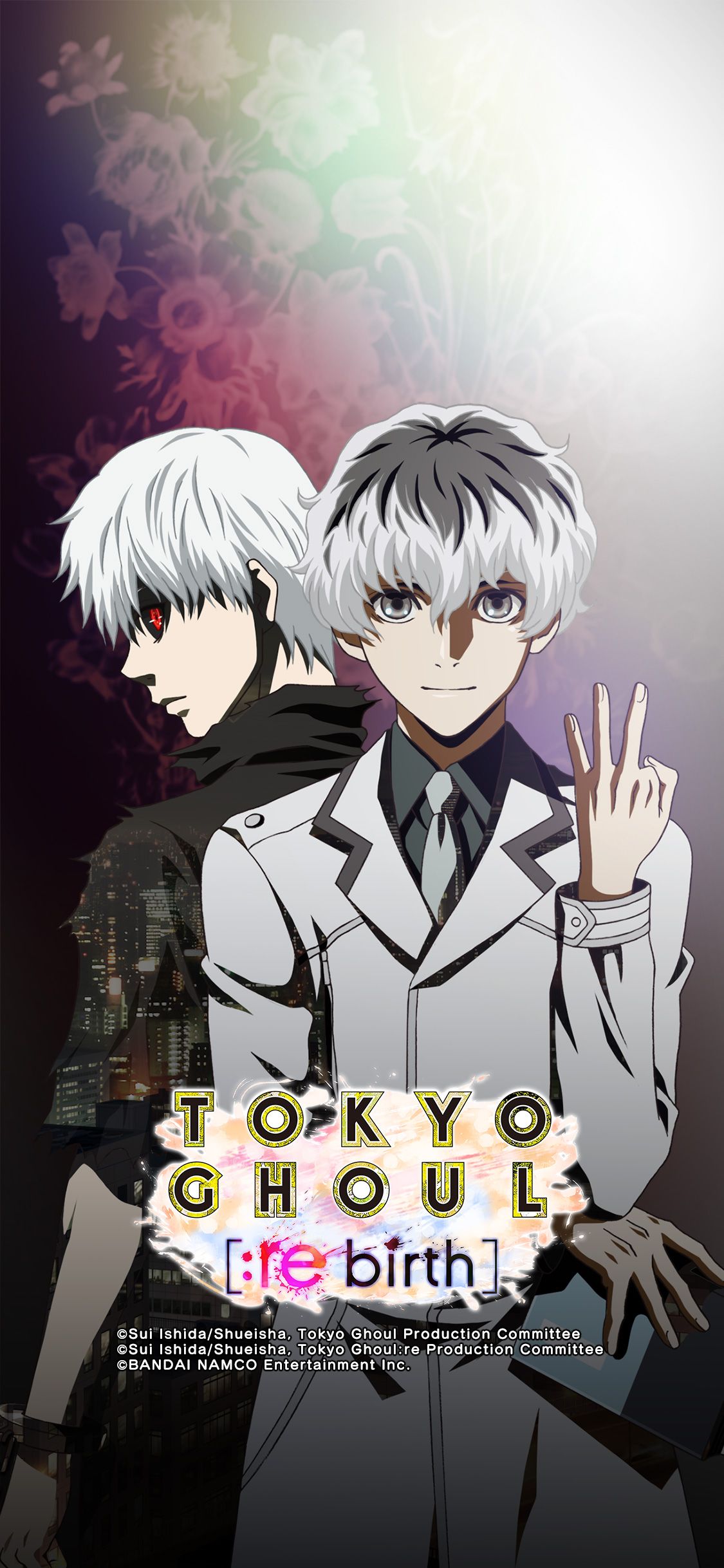 Tokyo Ghoul personaggi capelli bianchi, 1125x2436 Verticale, Telefono