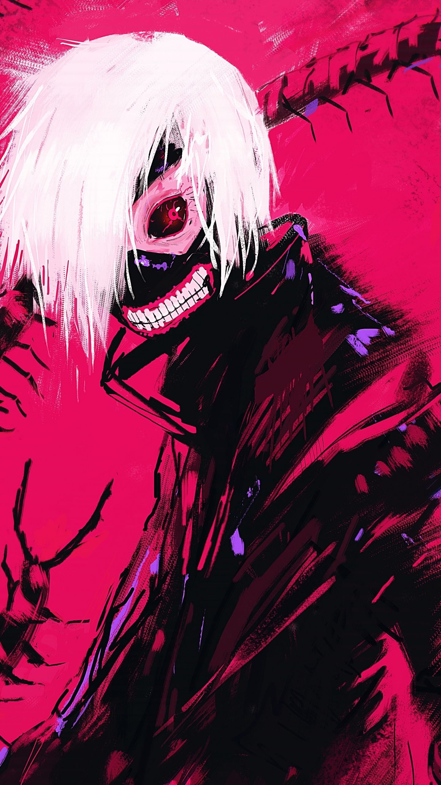 Kaneki Tokyo Ghoul maschera, 1440x2560 Verticale, Mobile