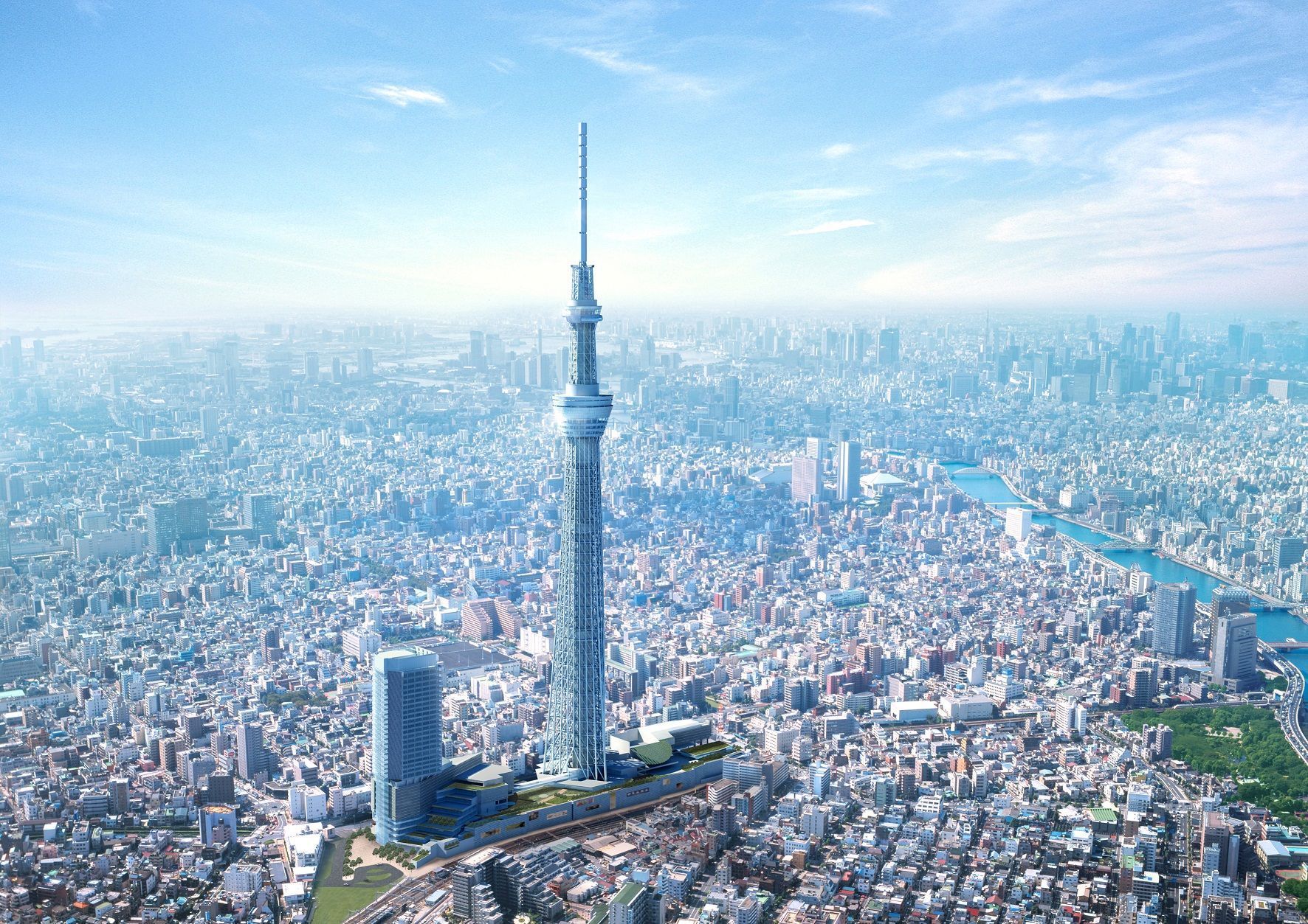 Tokyo Skytree vista aerea, 1772x1253 HD, Desktop