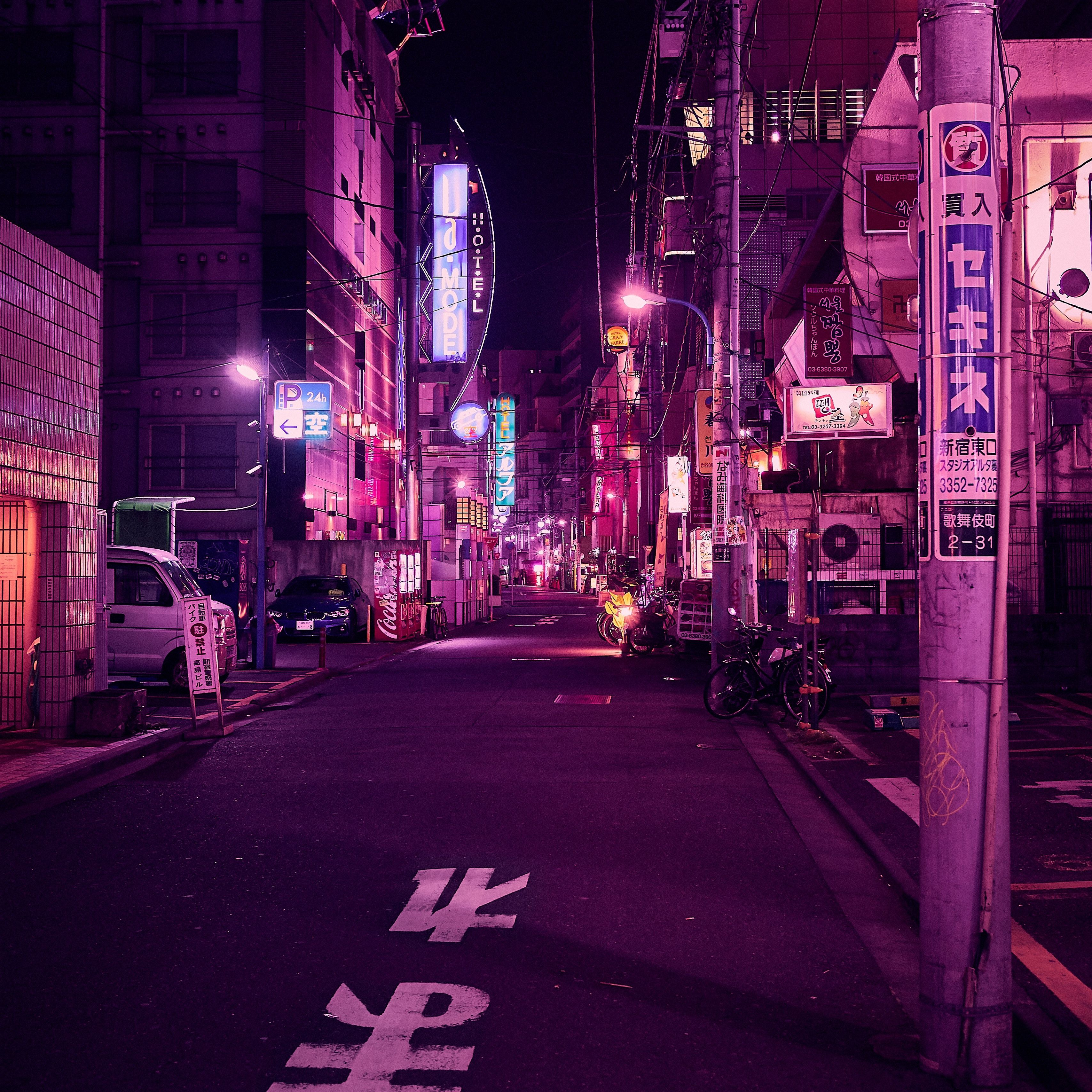 Strada notturna neon Tokyo, 3415x3415 WQXGA, PC
