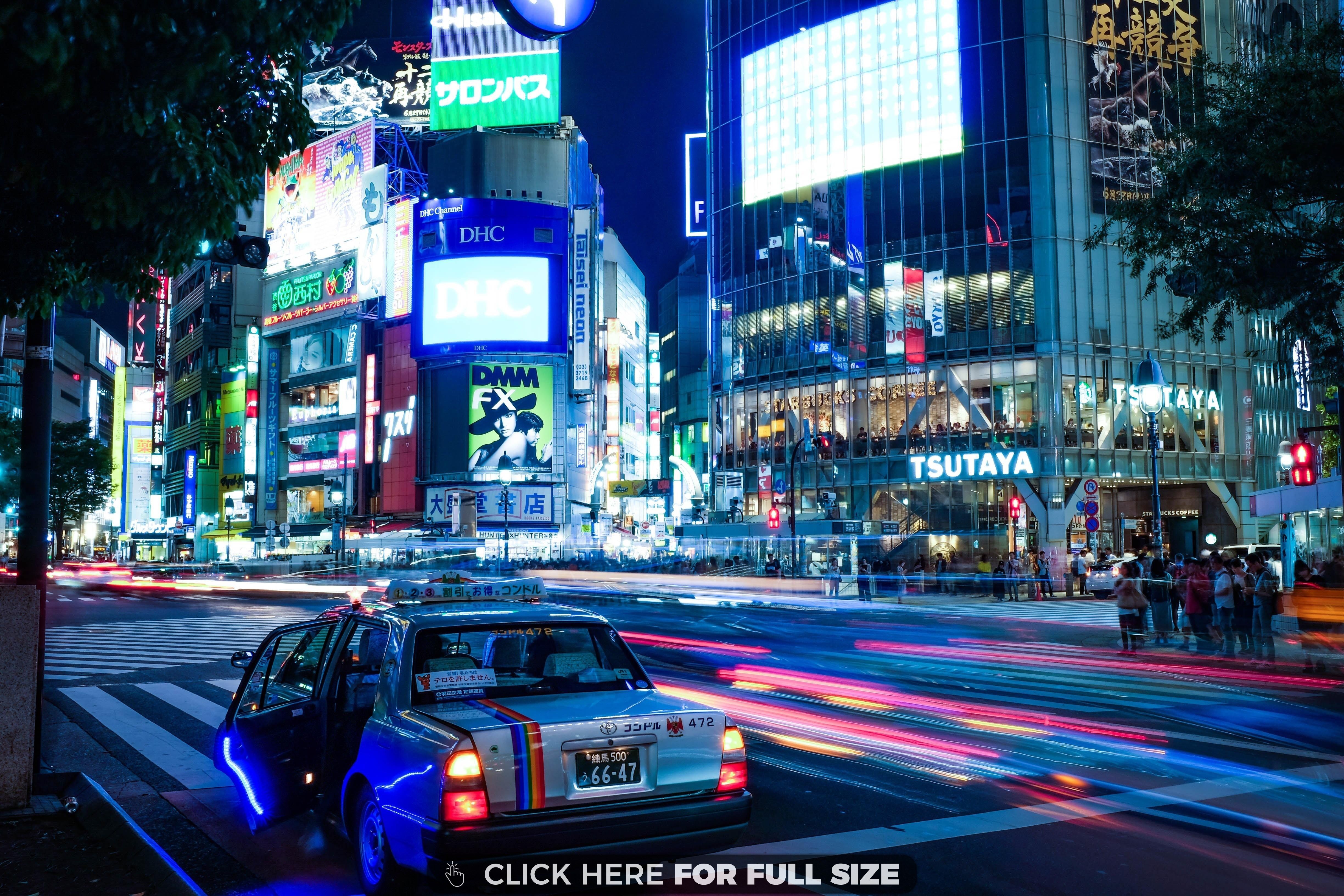 Incrocio Shibuya Tokyo notte, 4896x3264 Ultra HD, 4K TV
