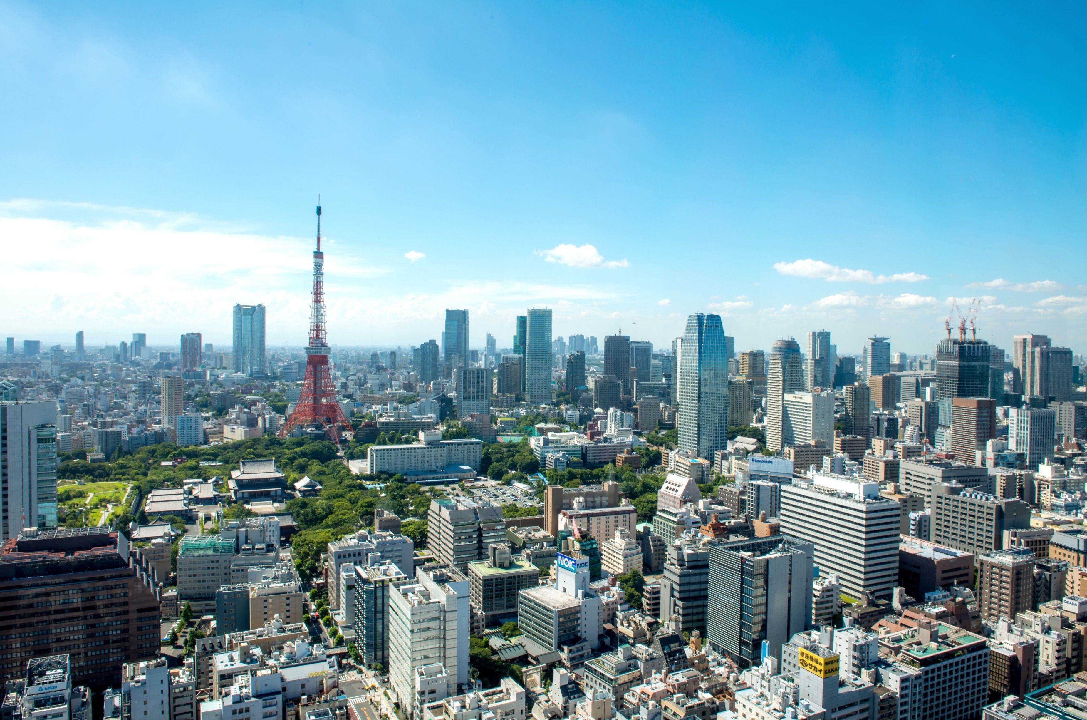 Skyline di Tokyo con torre, 3700x2450 2K+, Desktop