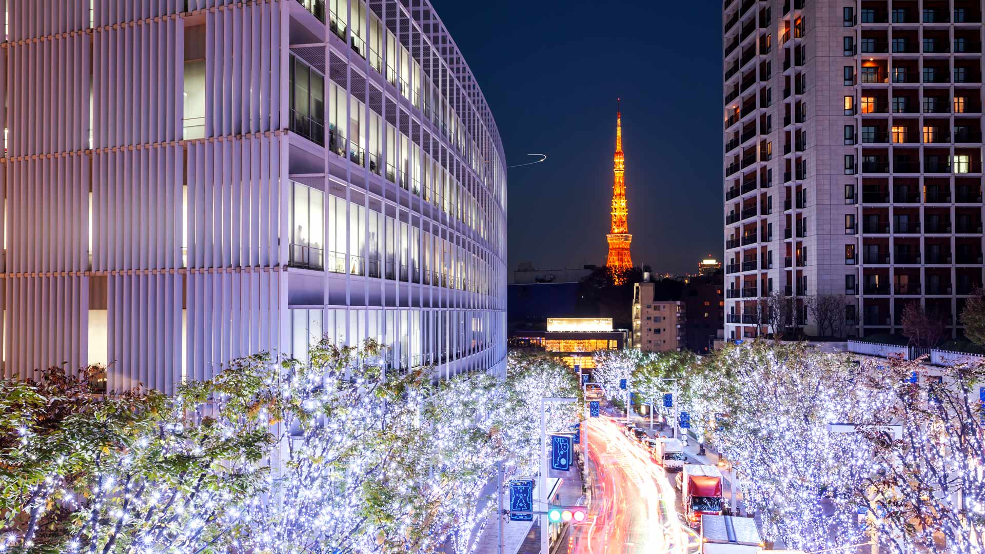 Torre di Tokyo notturna illuminata, 1920x1080 Full HD 1080p, Desktop