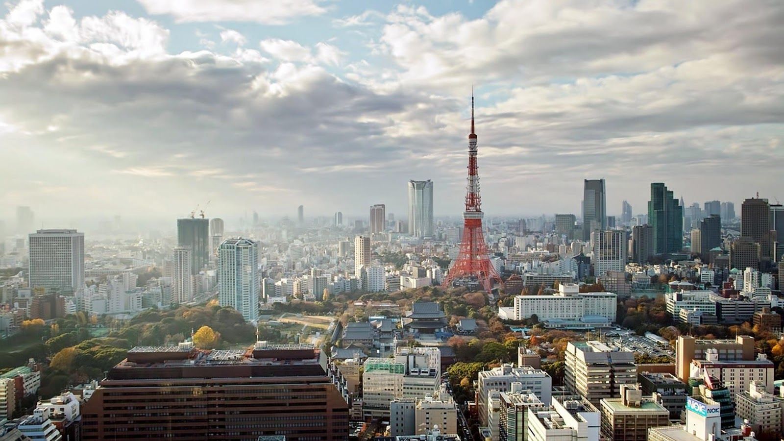 Tokyo Tower panorama città, 1600x900 HD, iMac