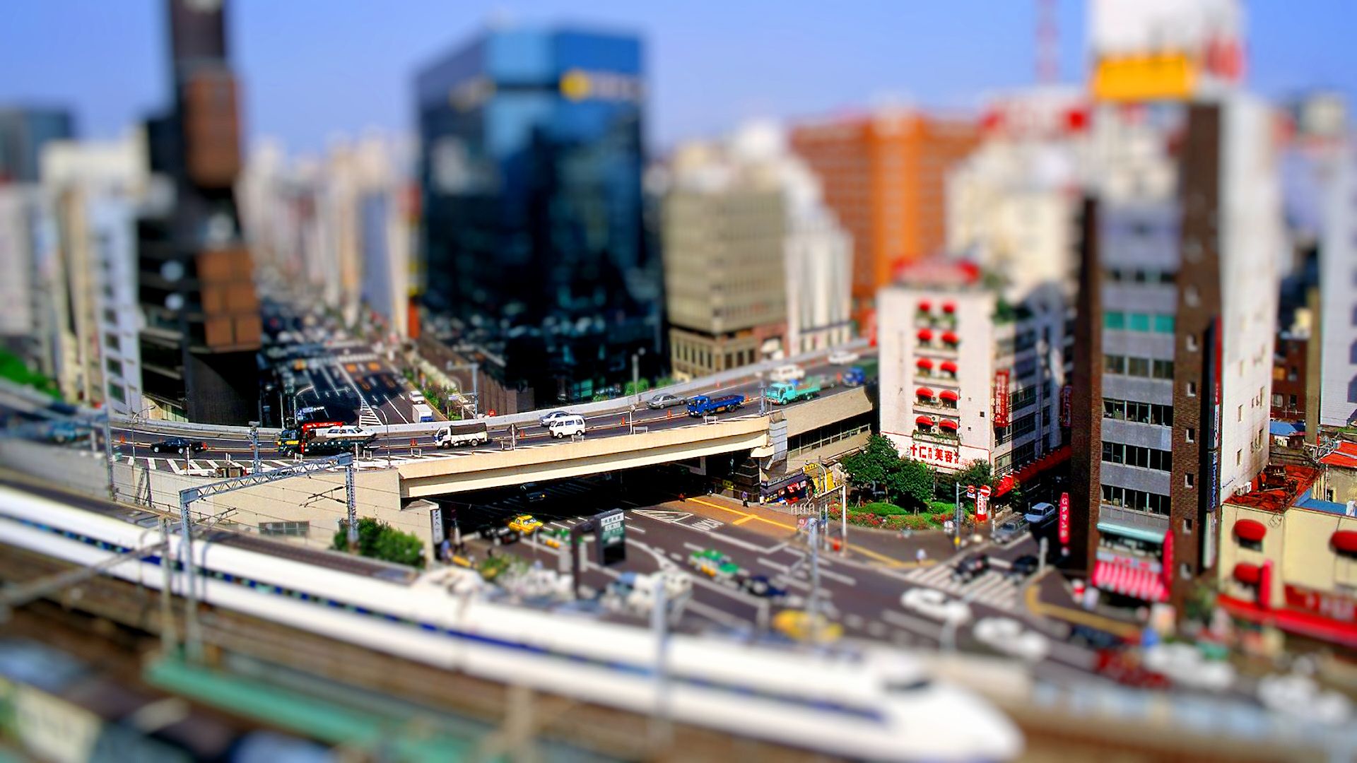 Tokyo skyline con treno, 1920x1080 Full HD, Desktop
