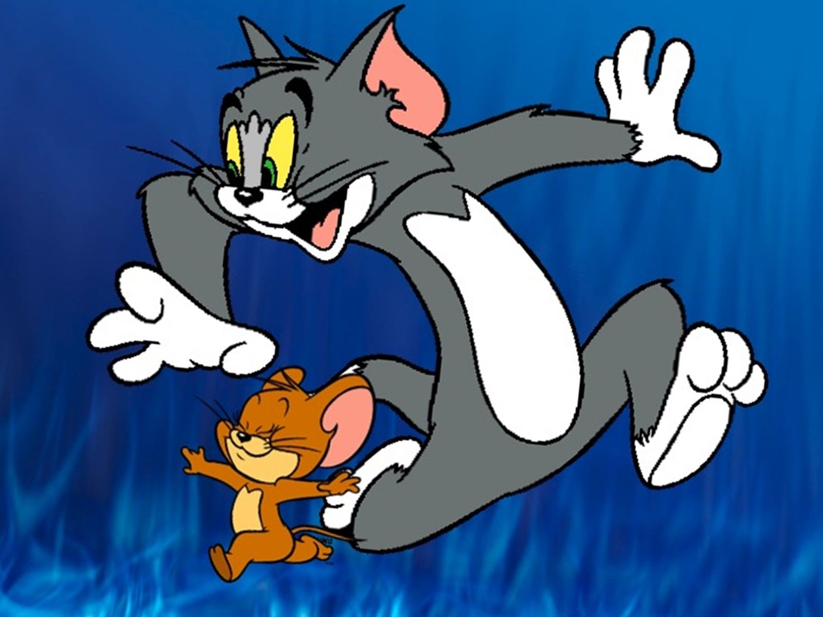 Tom e Jerry corrono insieme, cartone, 1600x1200 HD, Desktop