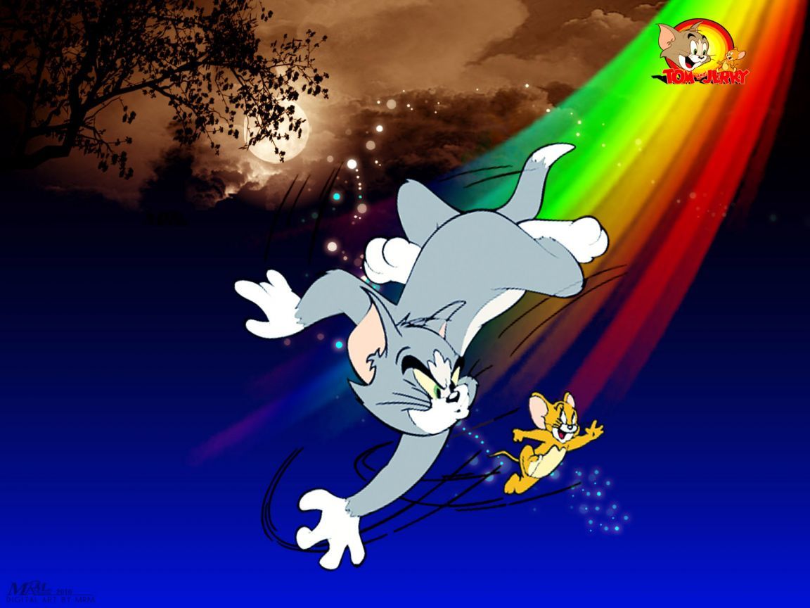 Tom e Jerry arcobaleno notte, 1152x864 HD, Desktop