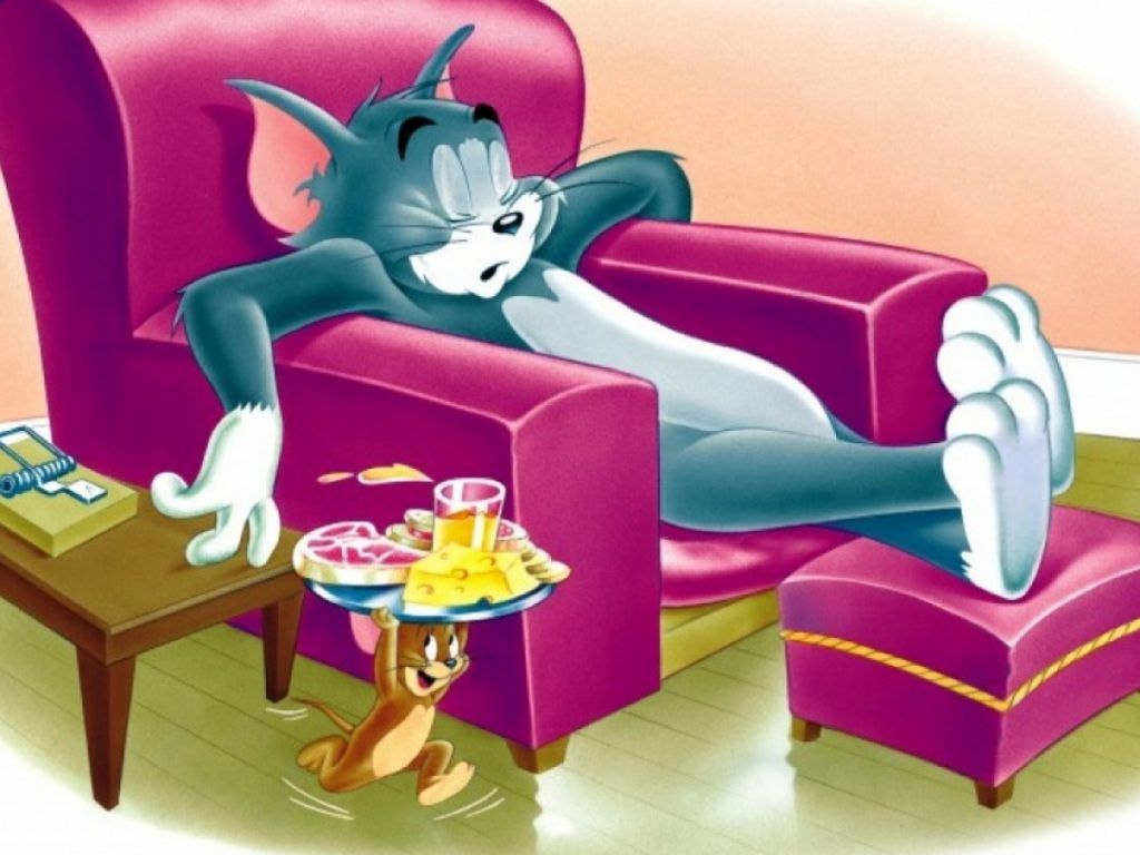Tom e Jerry sul divano, 1024x768 HD, Desktop